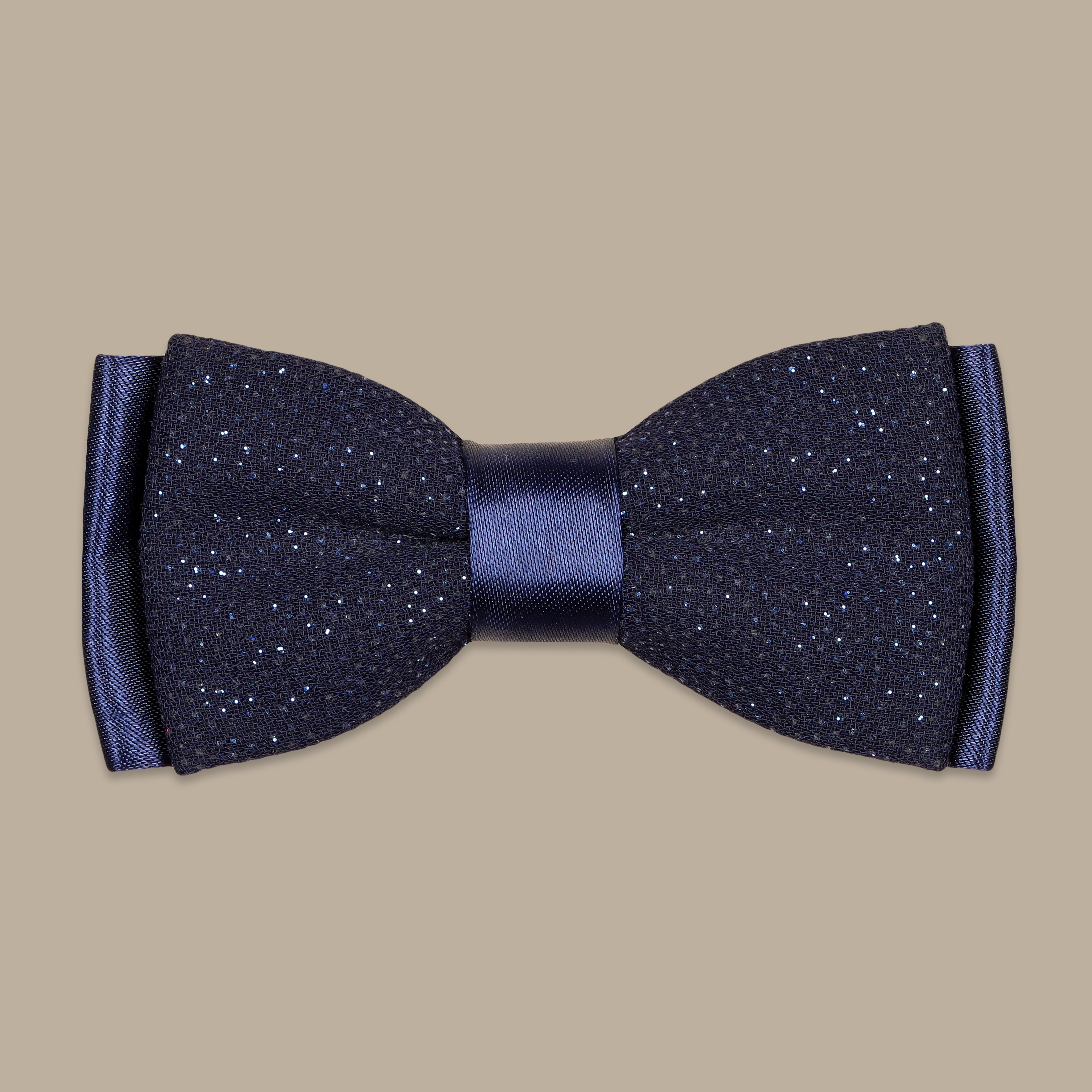 Kids Glittered Bowtie in Navy