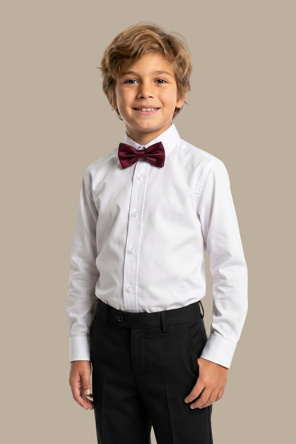 Kids Tuxedo Shirt White