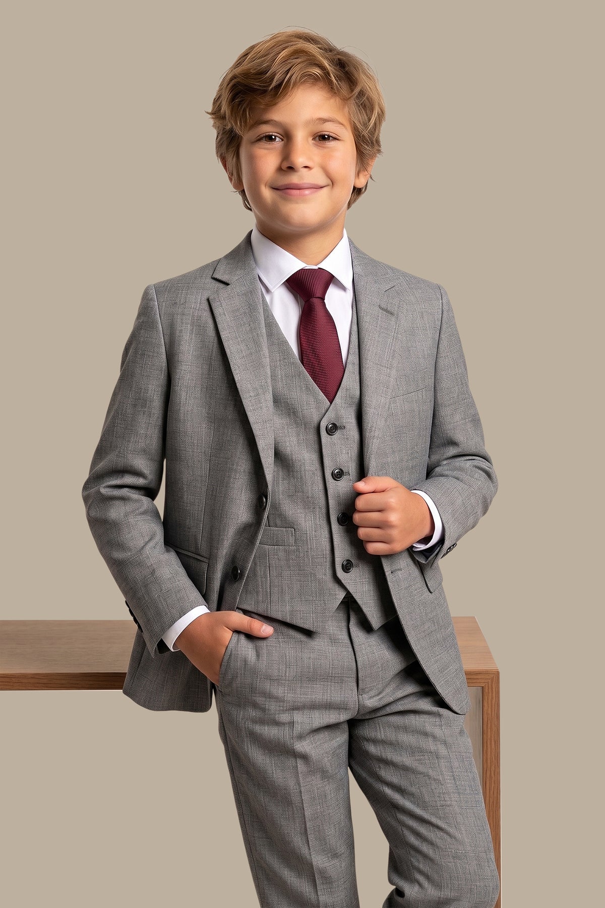 Suit Kids Fil a fil 3 pcs set Grey