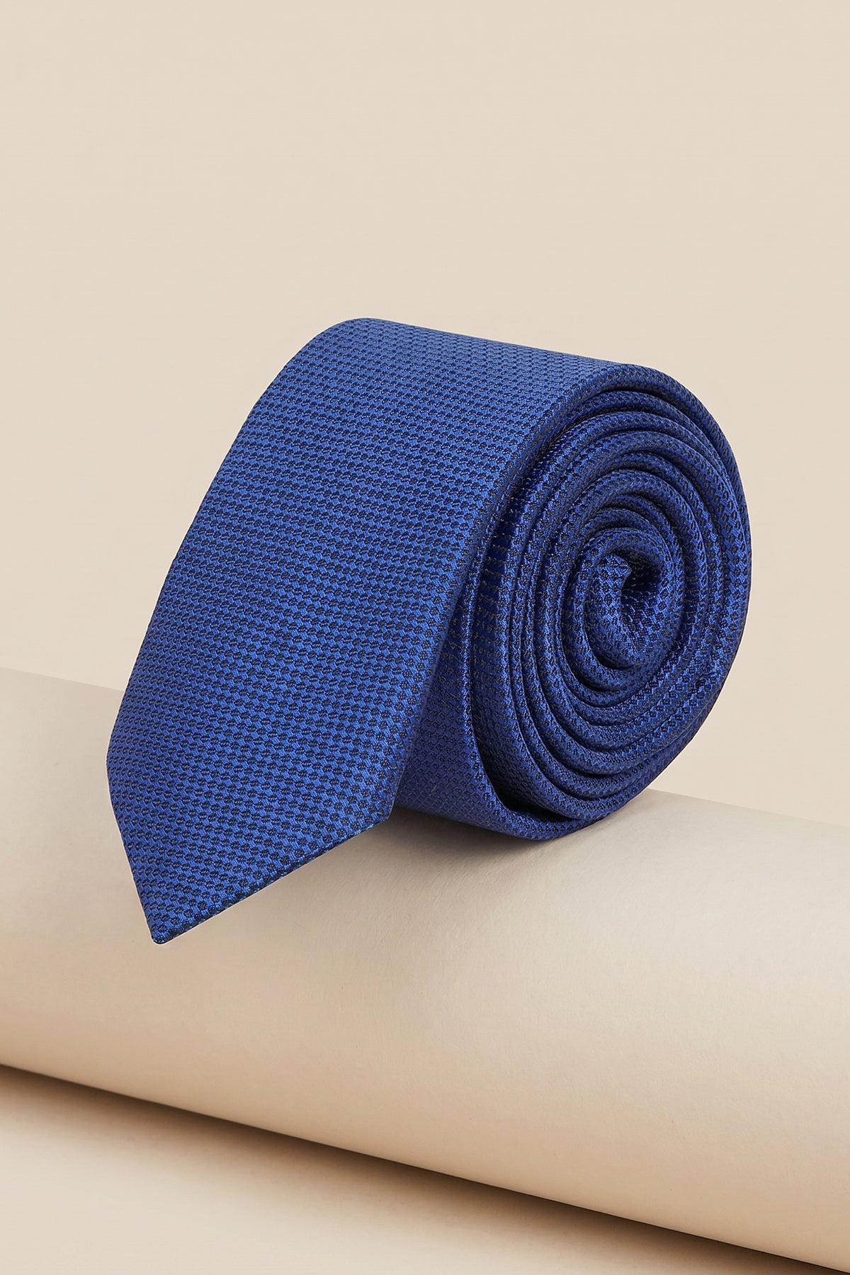 Kids Structured Tie - Plain Navy