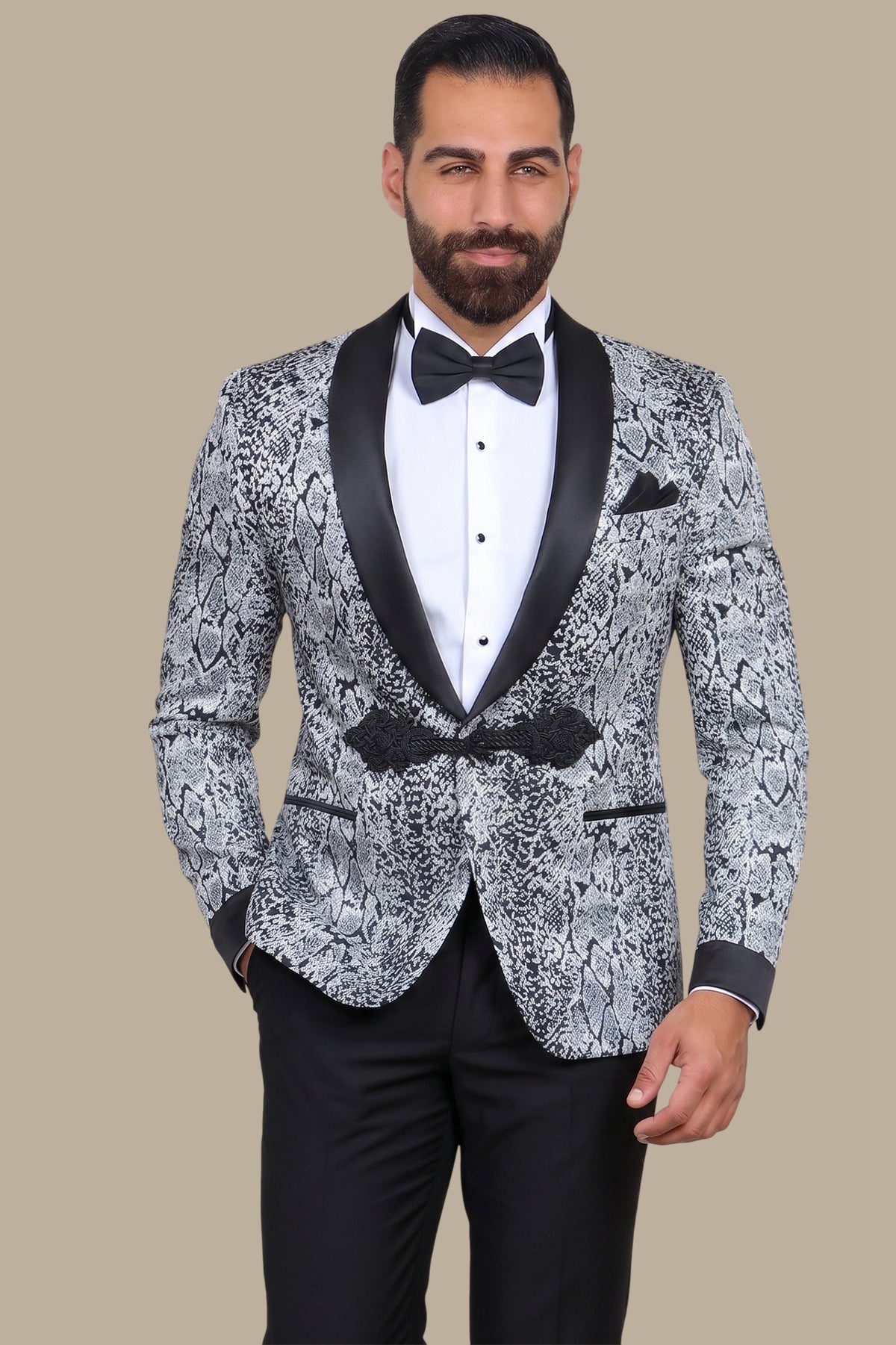 Exotic Opulence: Tuxedo Snake Print