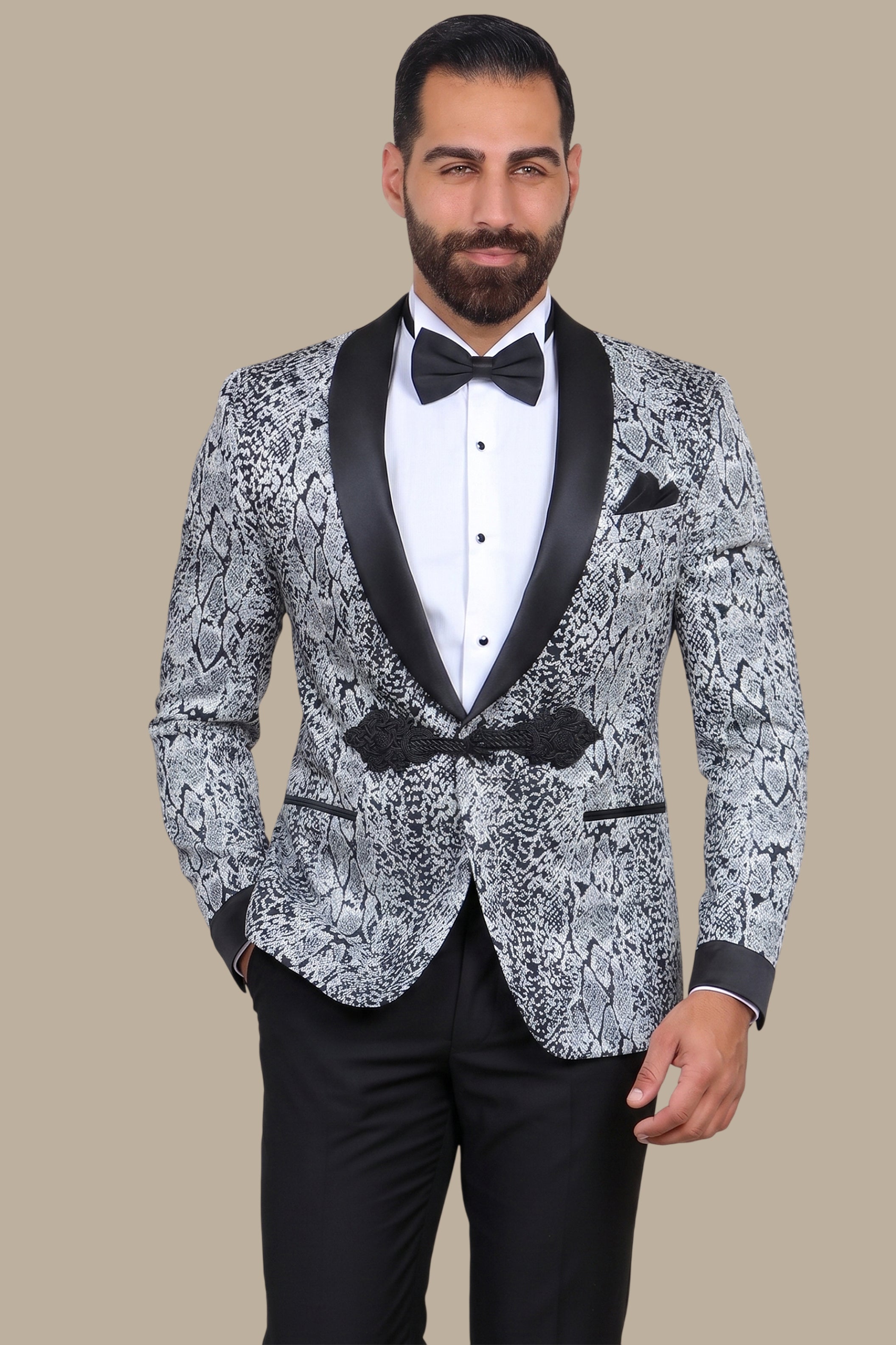 Exotic Opulence: Tuxedo Snake Print