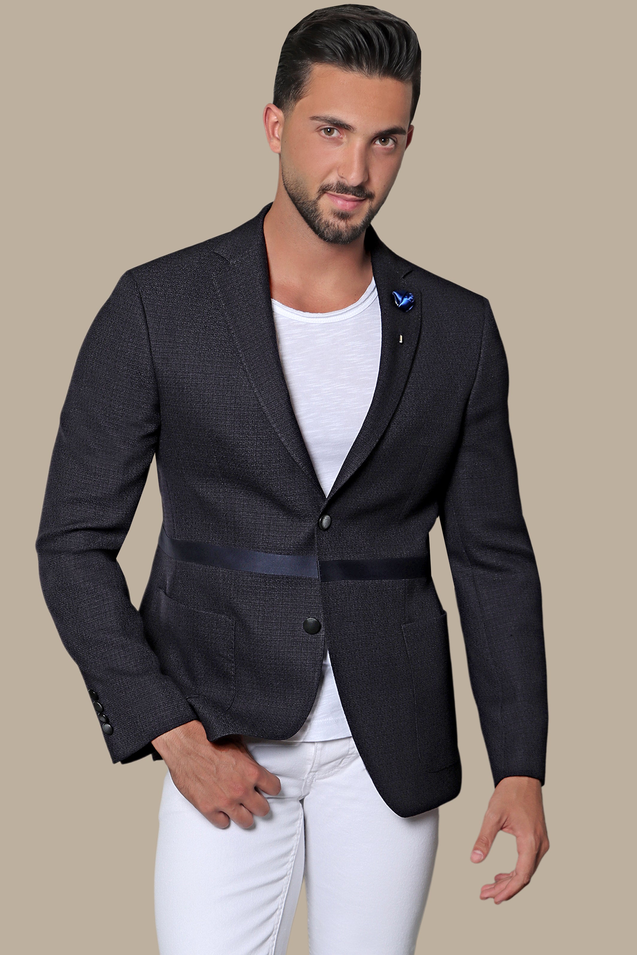 Architectural Opulence: Blazer FV Special Structure Satin Layer