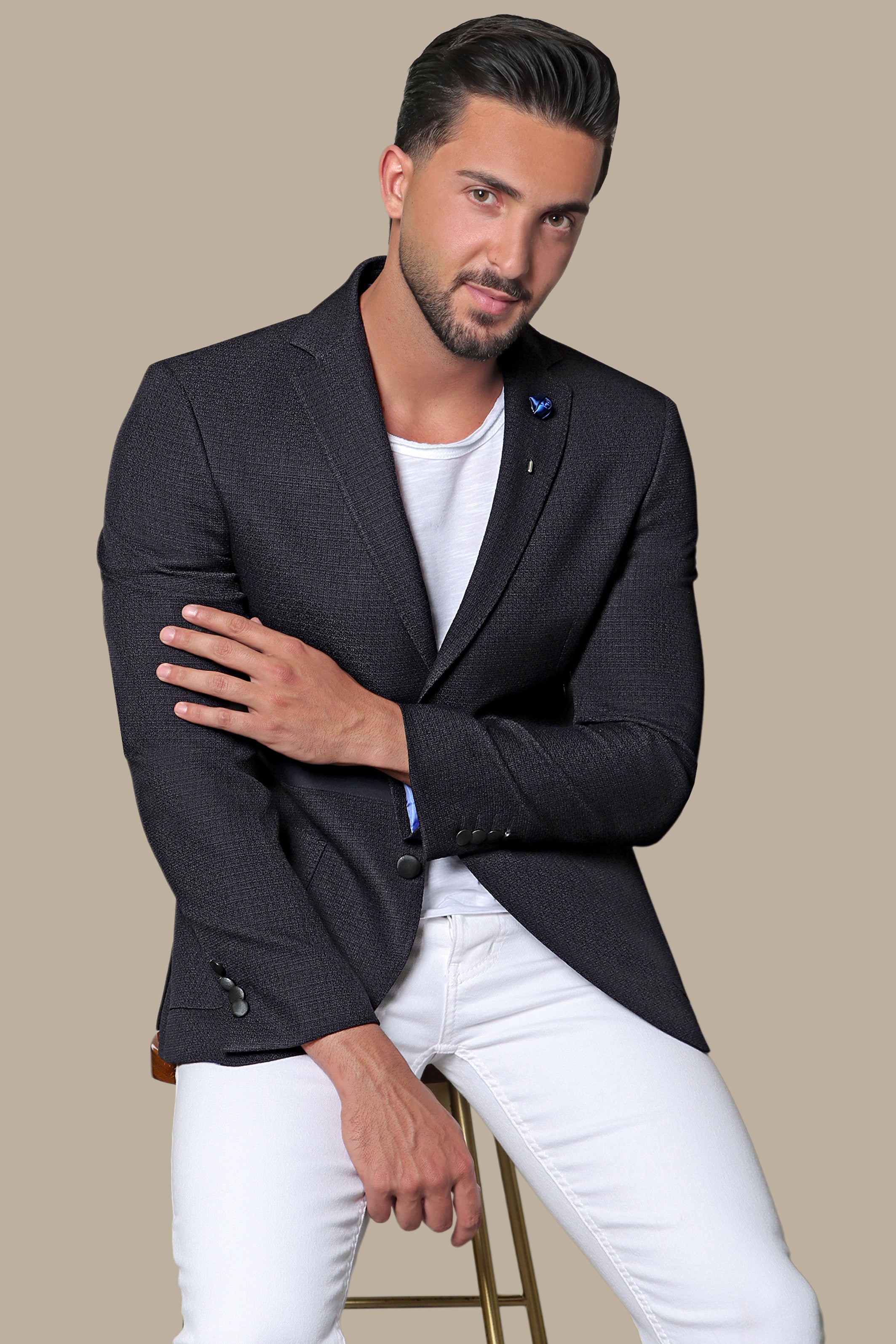 Architectural Opulence: Blazer FV Special Structure Satin Layer