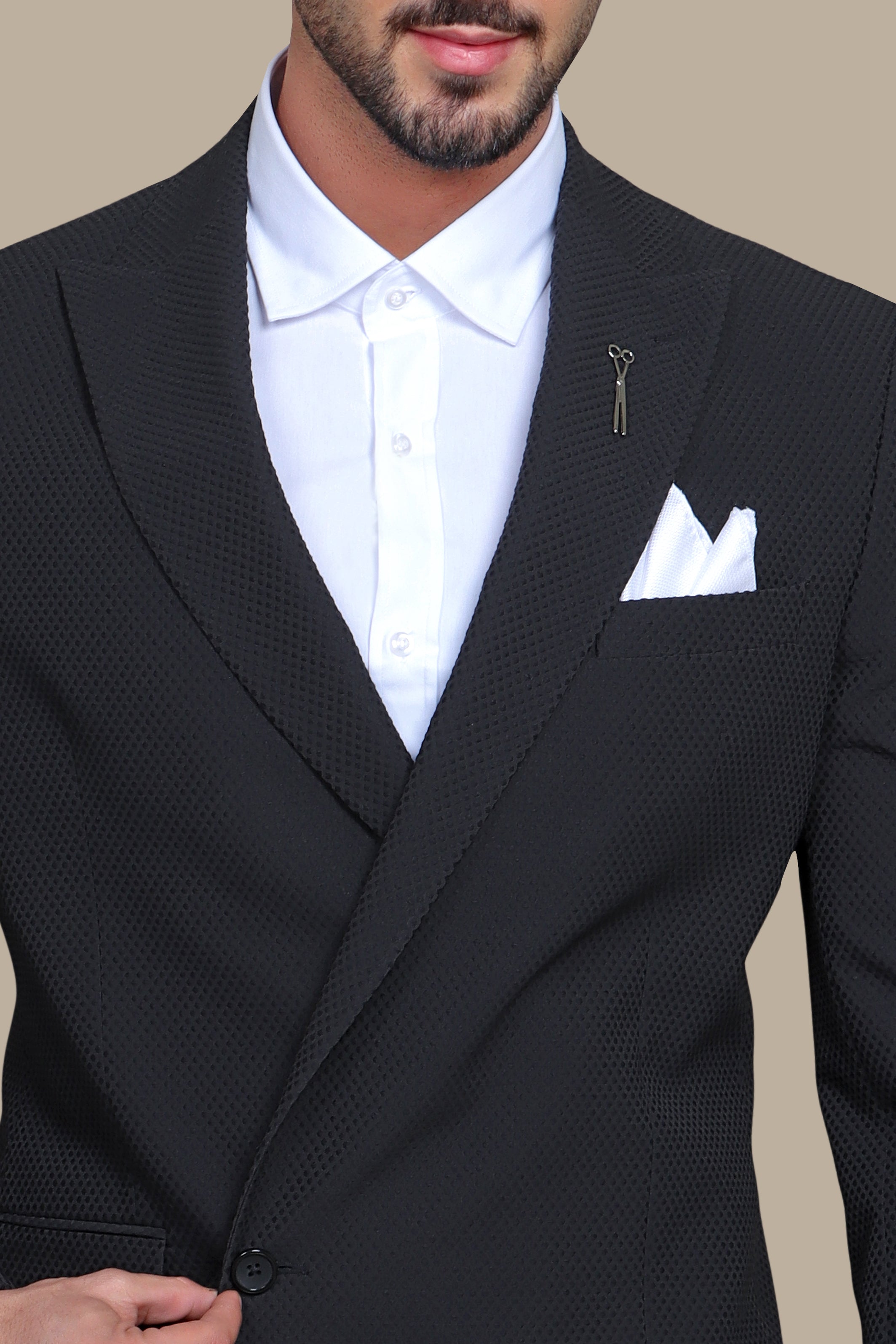 Architectural Elegance: FV Structured Symmetric Blazer