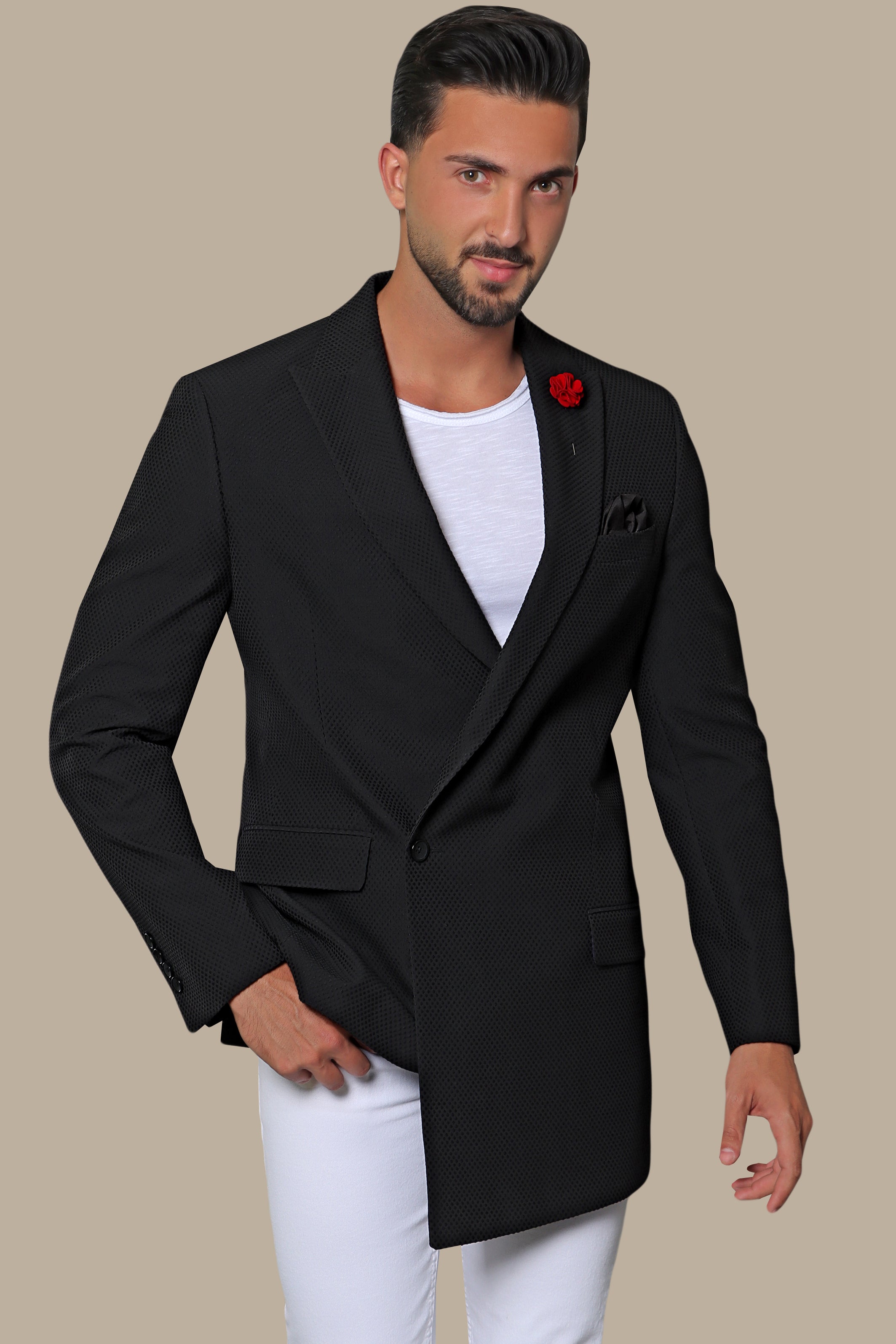 Architectural Elegance: FV Structured Symmetric Blazer