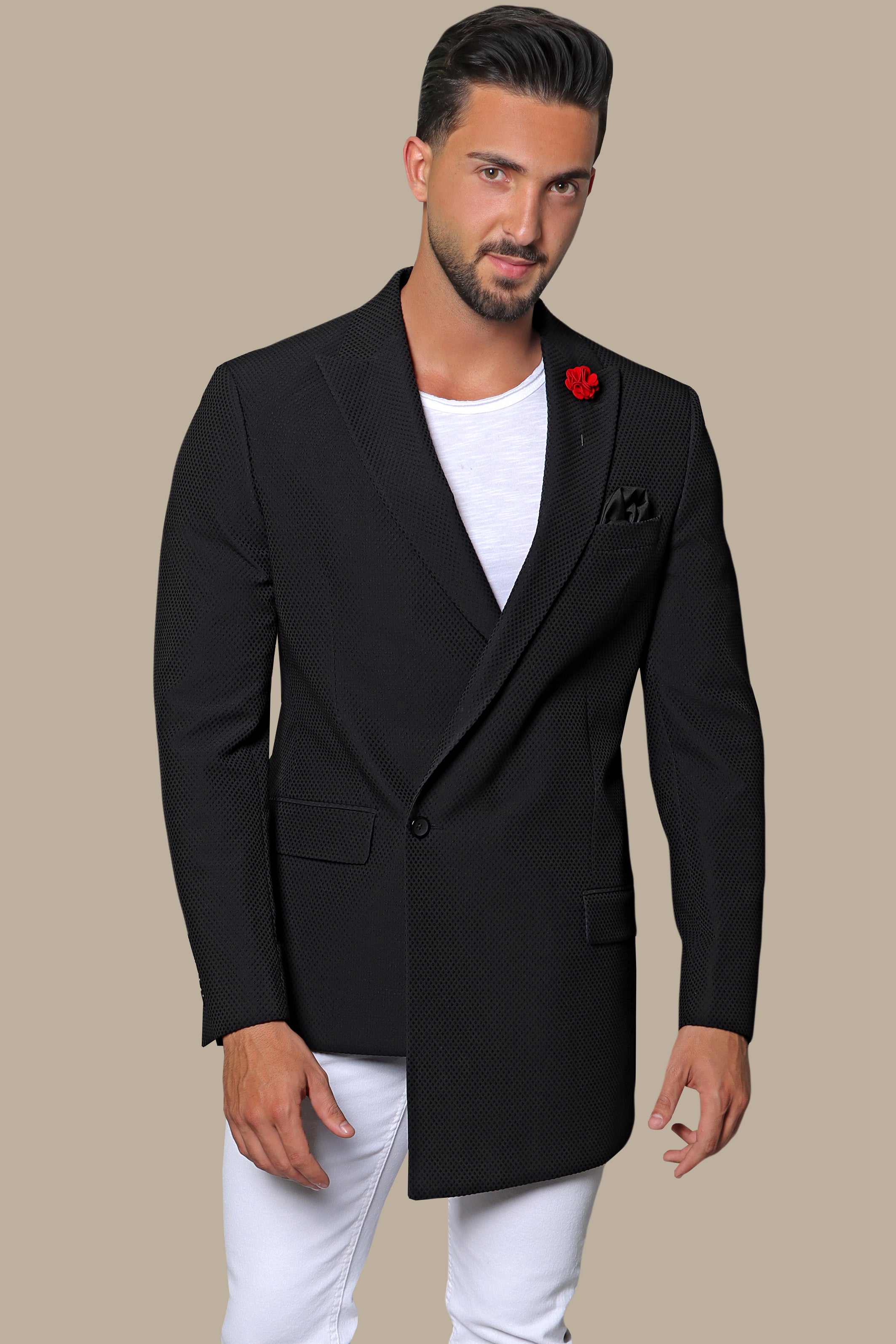 Architectural Elegance: FV Structured Symmetric Blazer