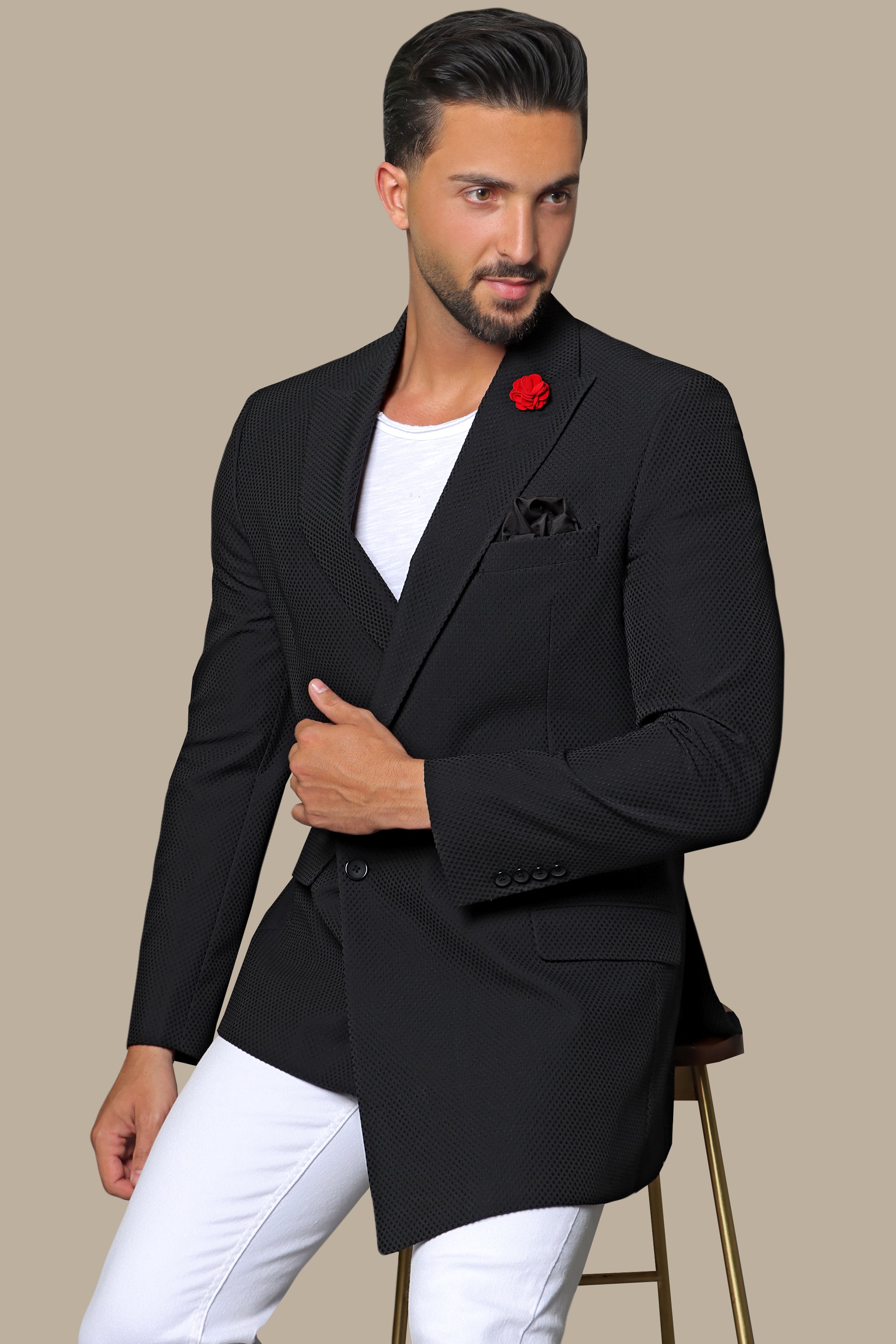 Architectural Elegance: FV Structured Symmetric Blazer