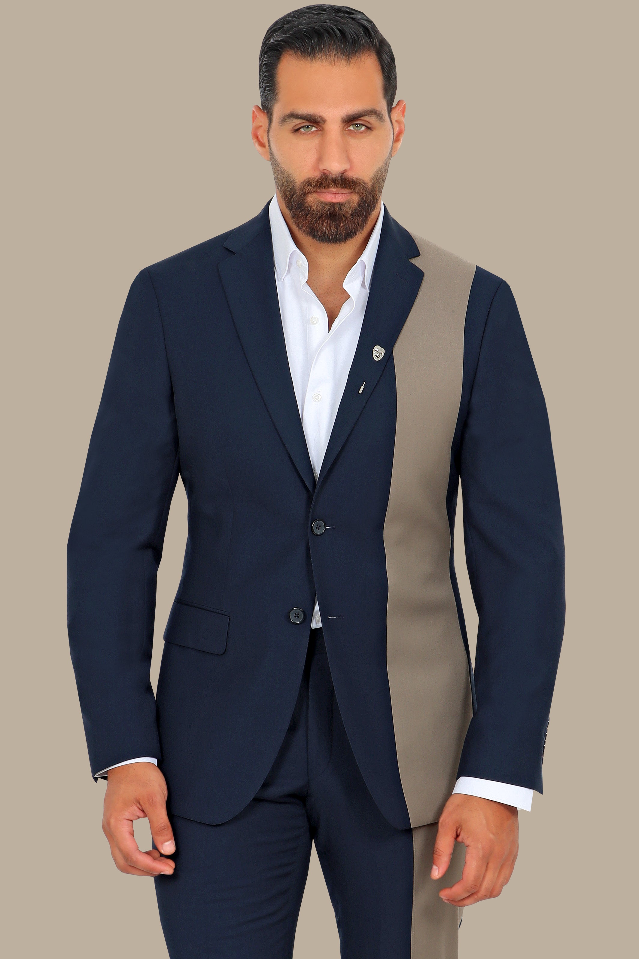 FV Half Navy Half Beige Suit