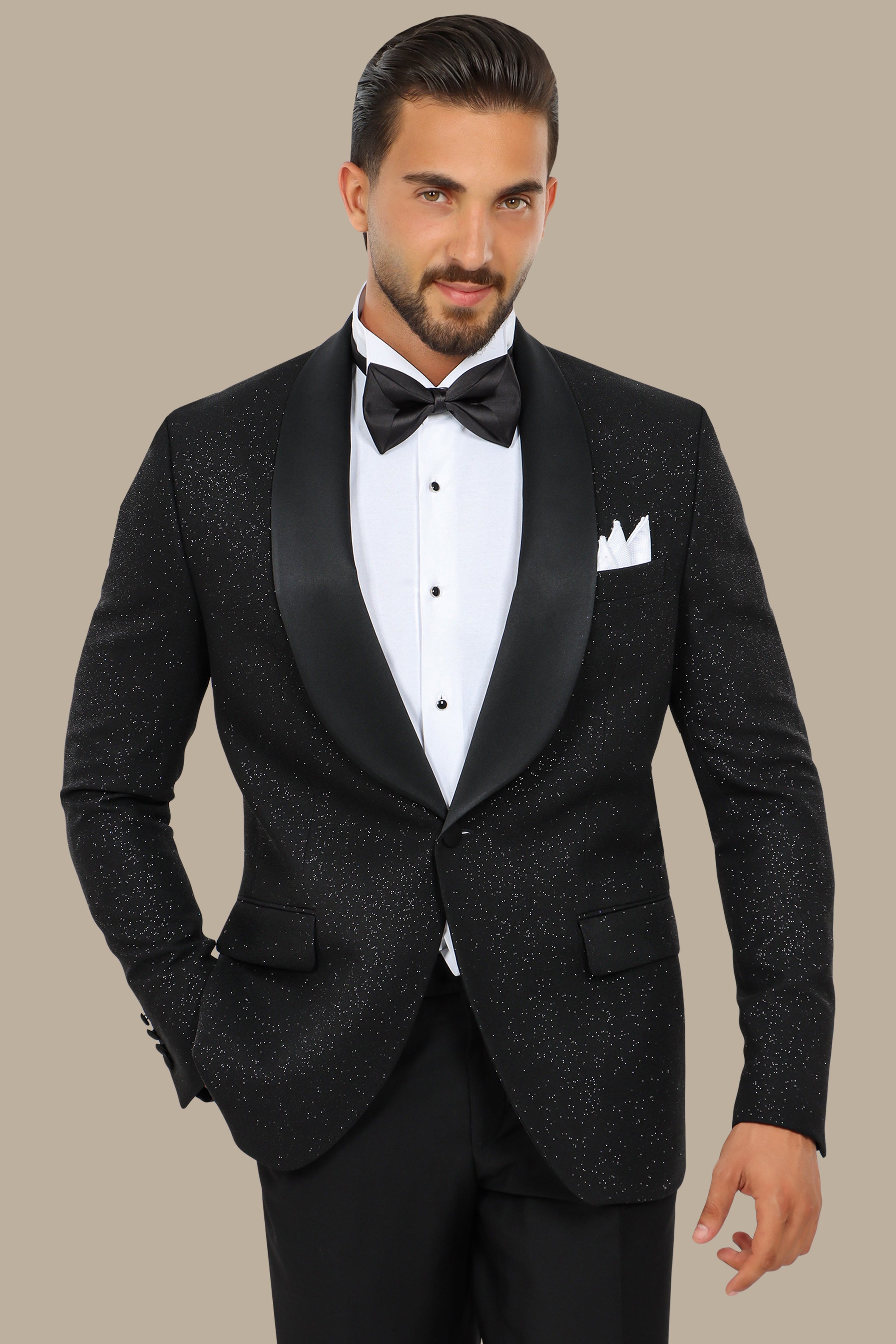 Black Glitter Colchale Tuxedo Fv special collection