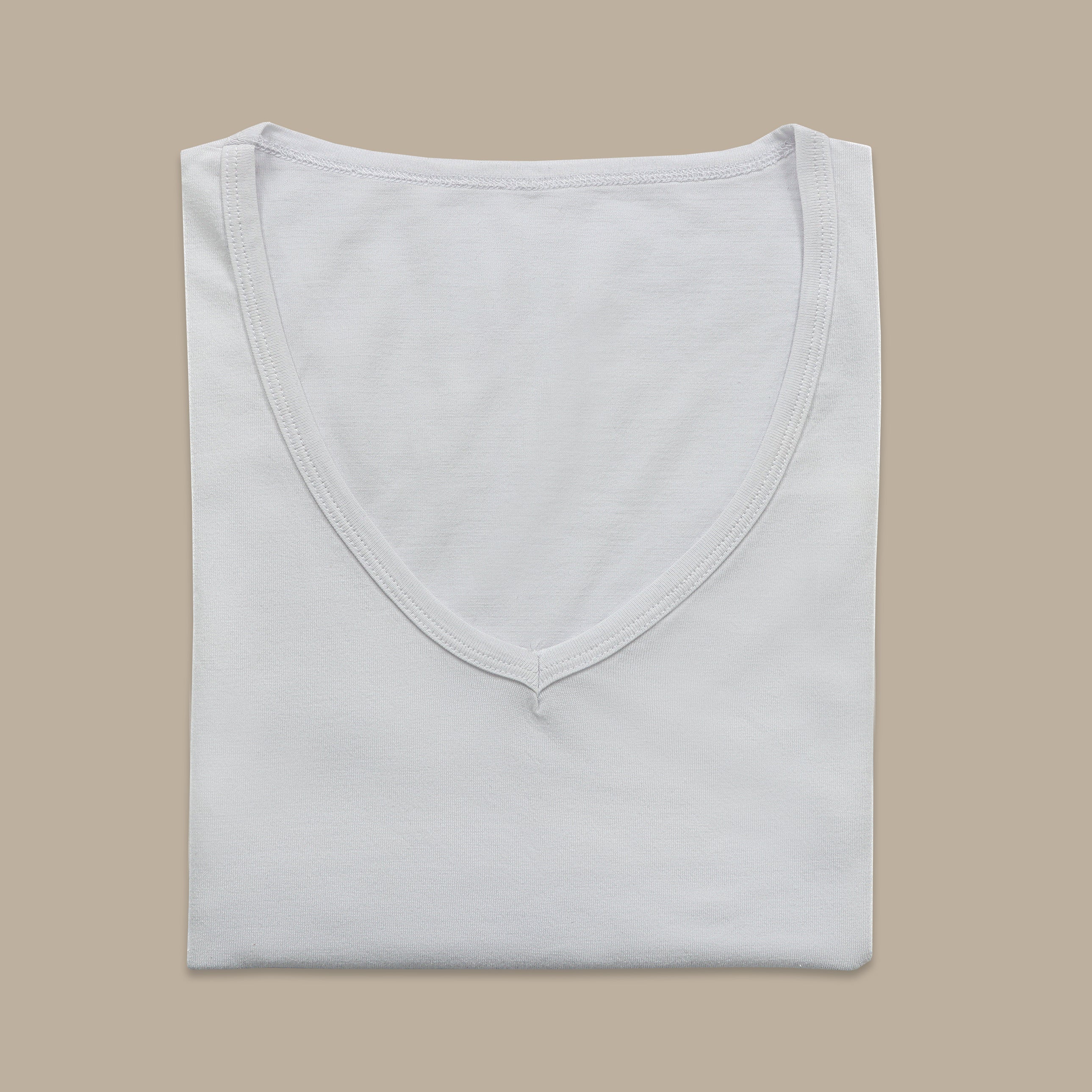 White V-Neck Underwear