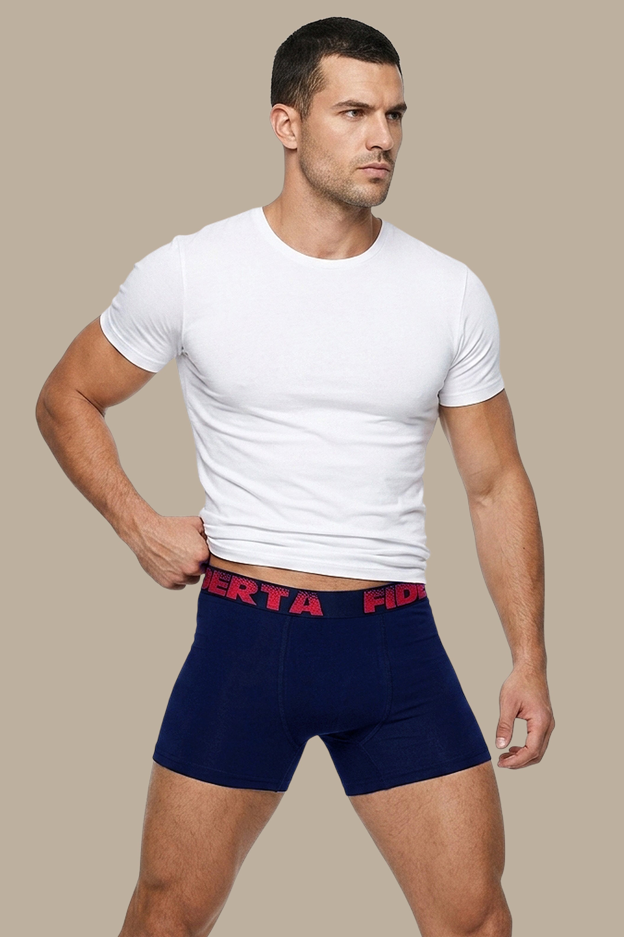 Solid Navy Boxer