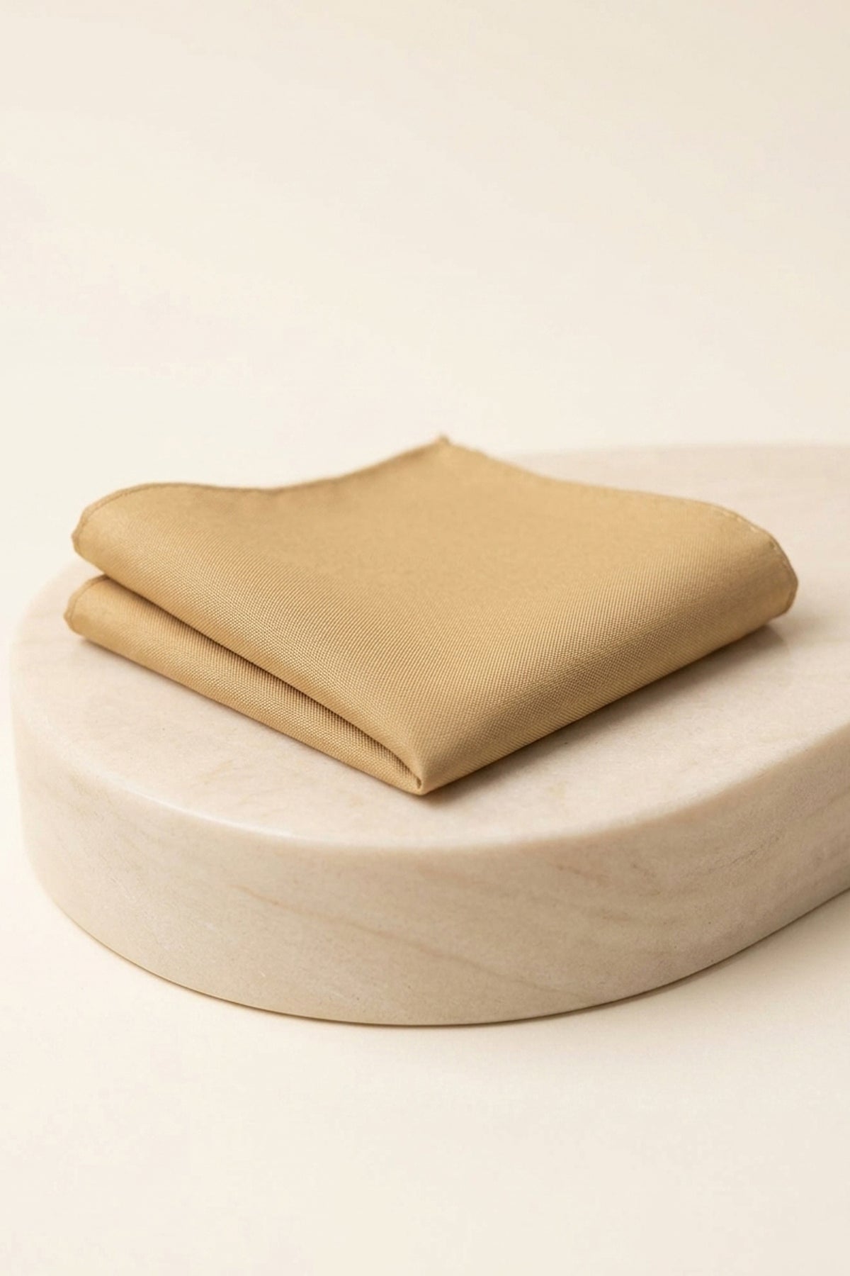 Gold Satin Plain Pocket Square