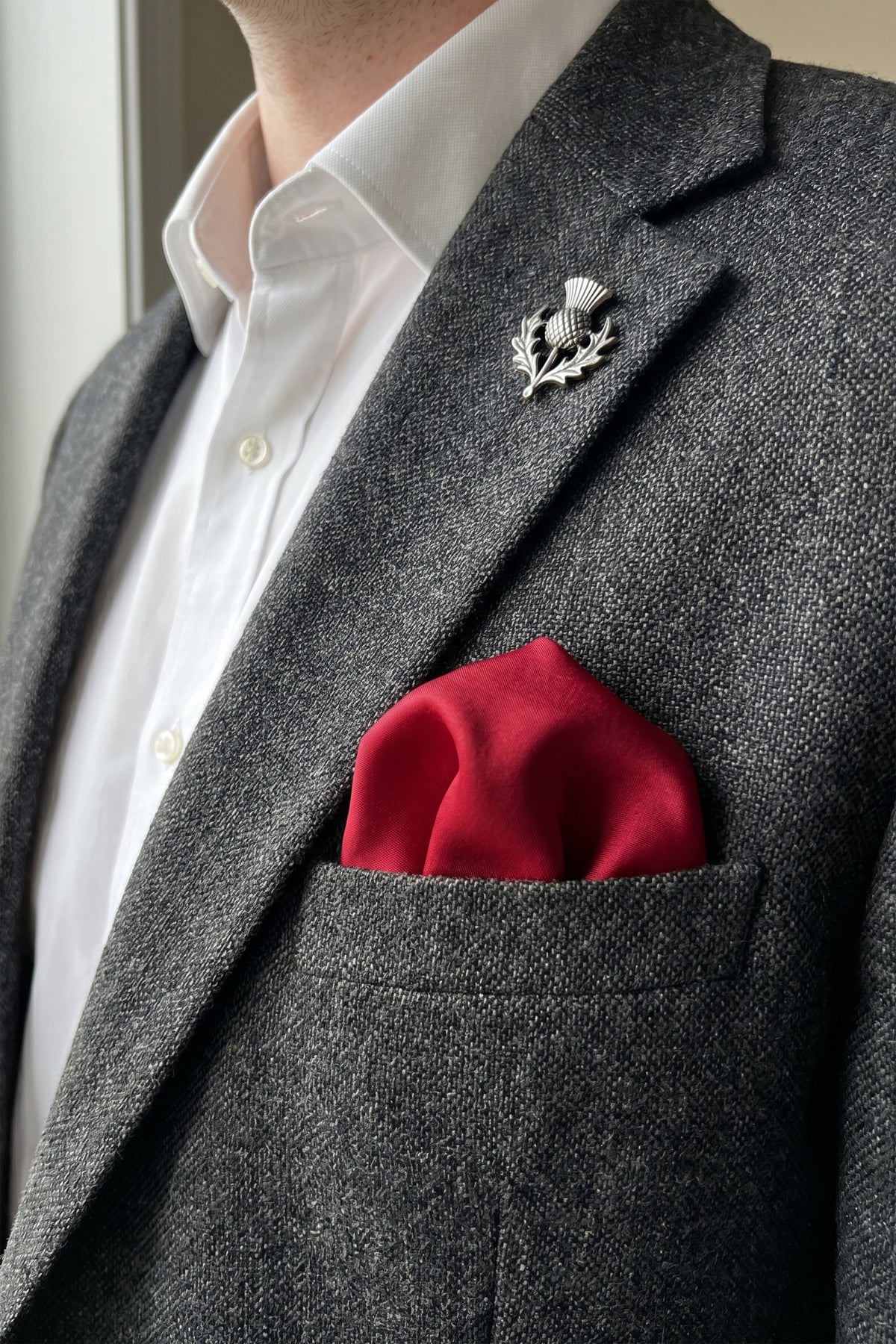Satin Plain Pocket Square