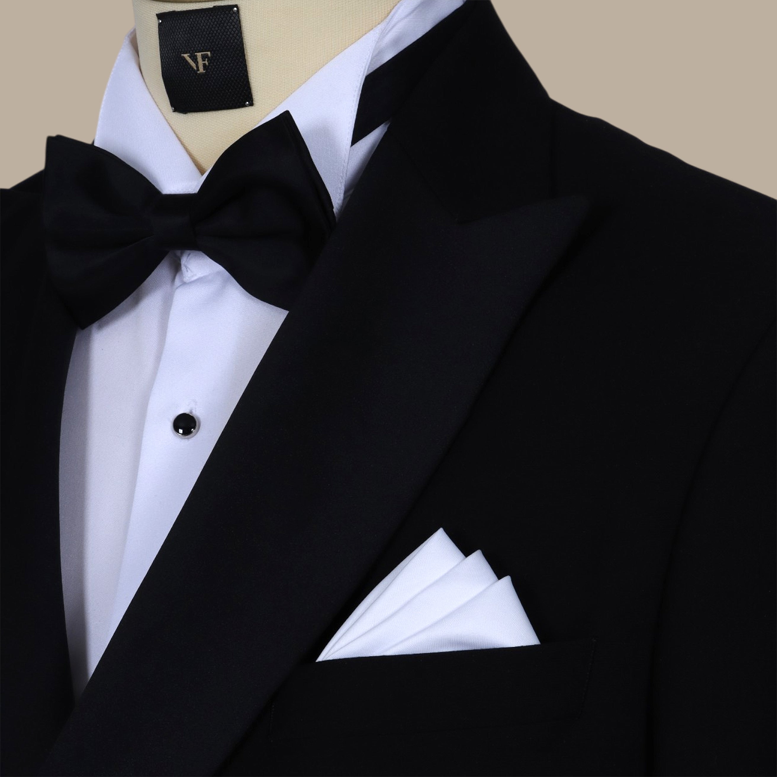 Plain White Satin Pocket Square