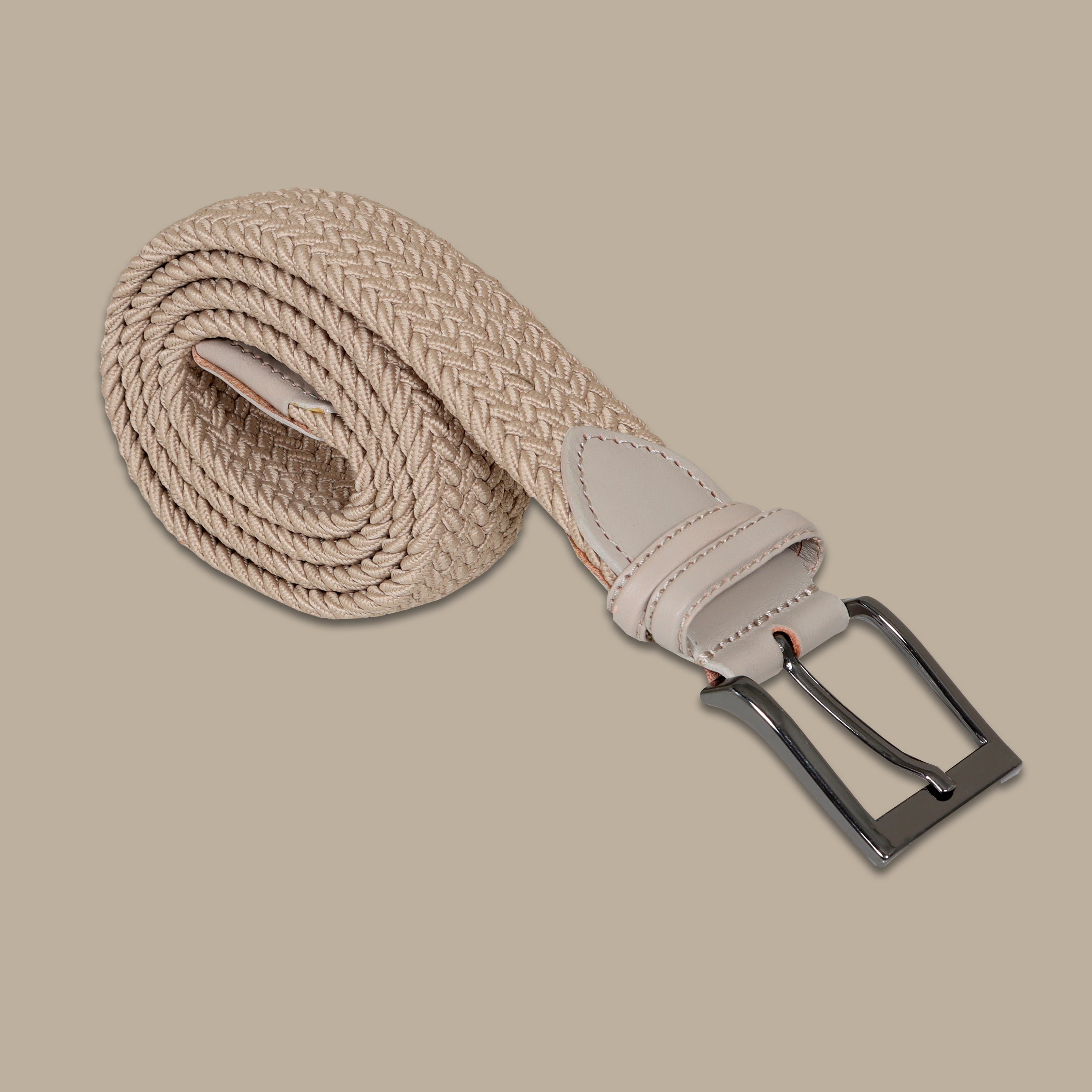 Desert Breeze: Casual Braided Beige Belt