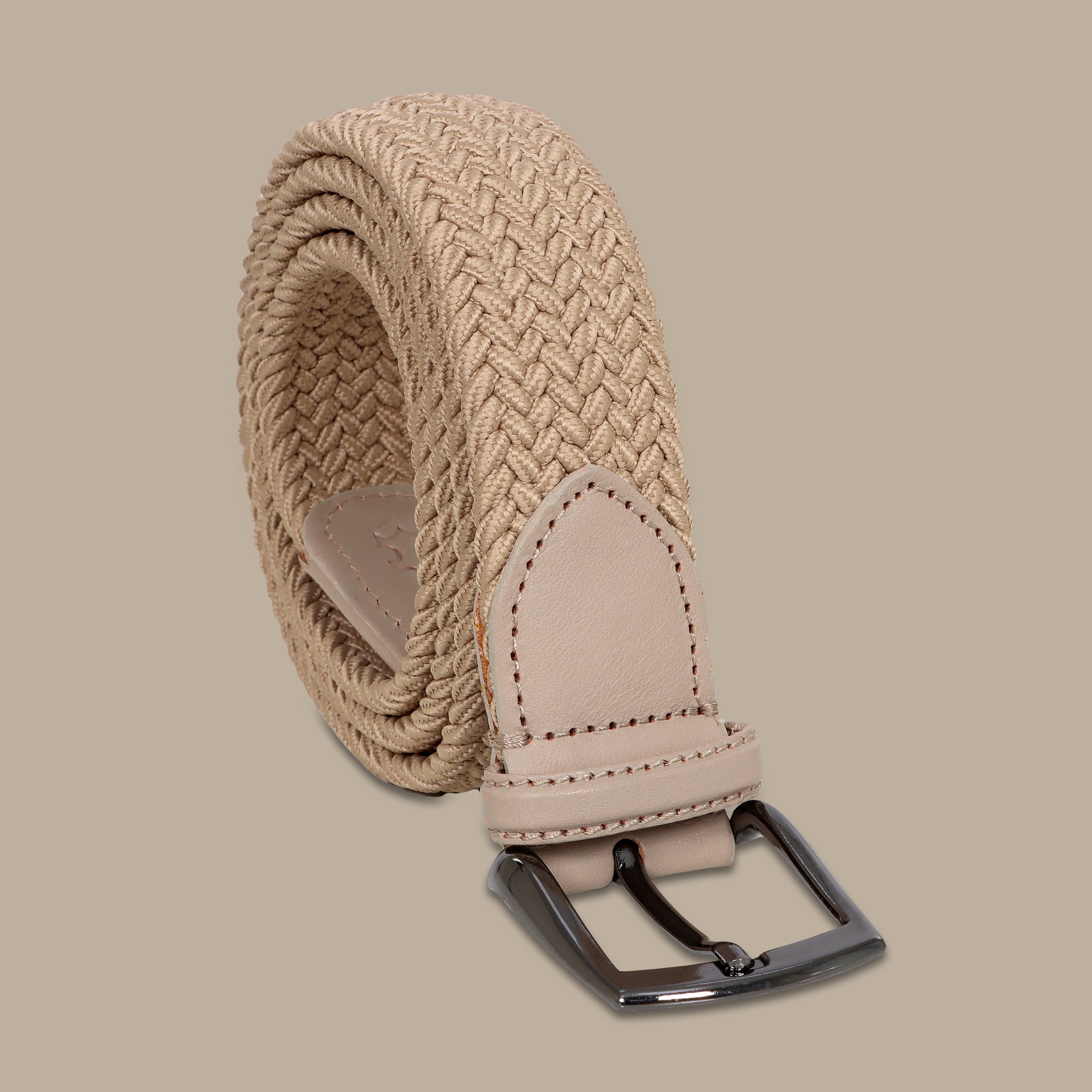 Desert Breeze: Casual Braided Beige Belt