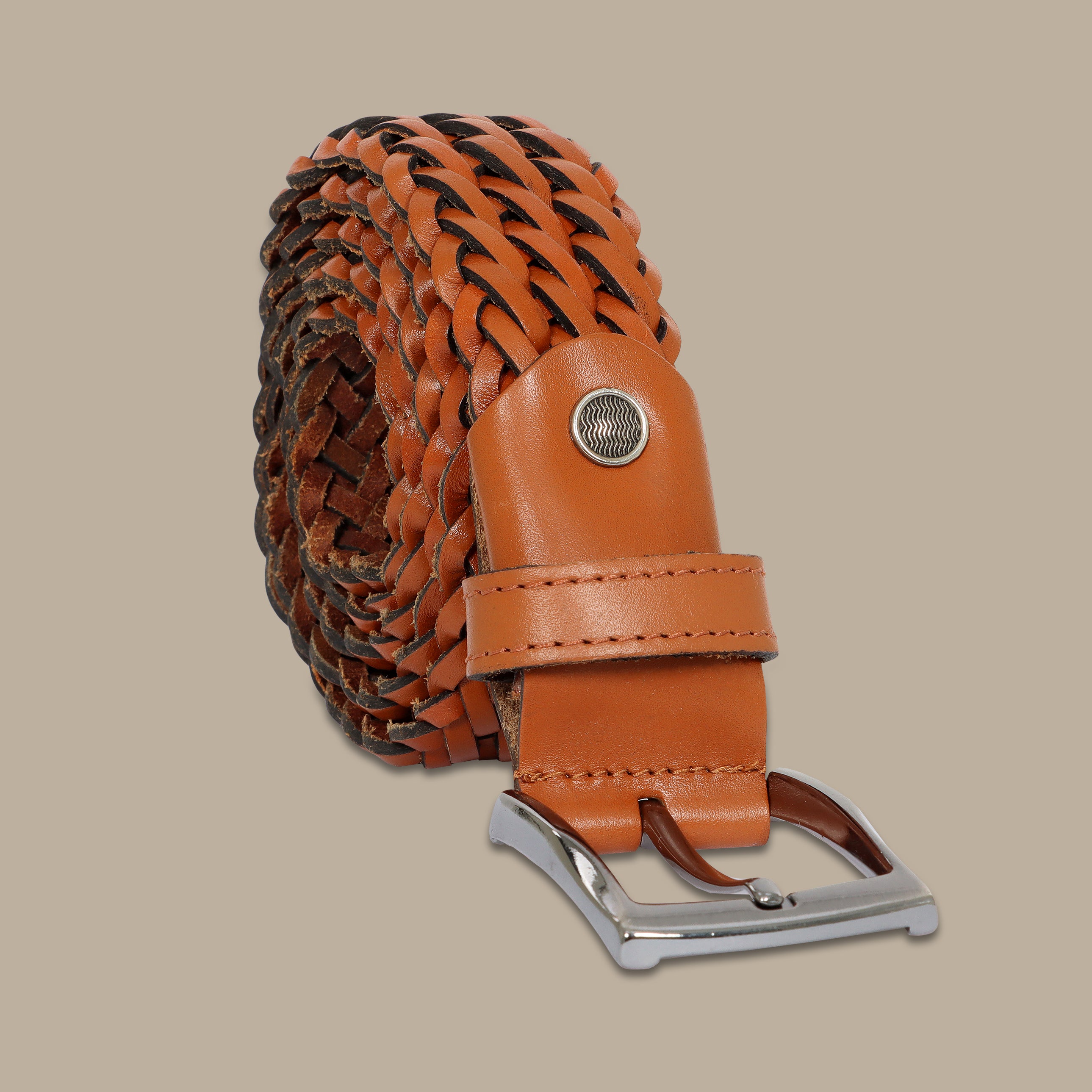 Havana Heritage: Plain Braided Leather Belt