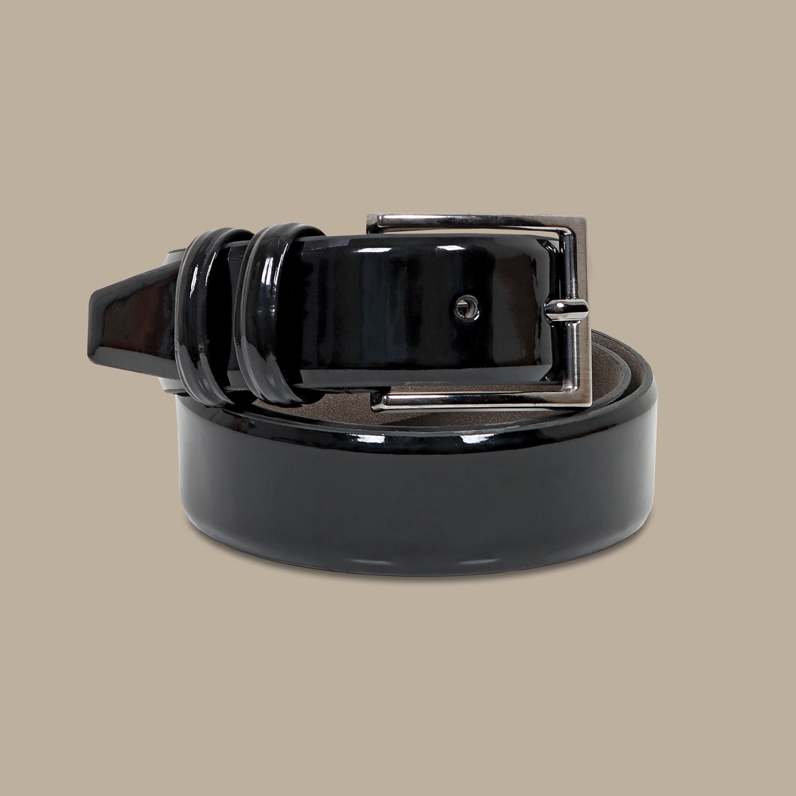 Black Shiny Tuxedo Belt: Sleek Style