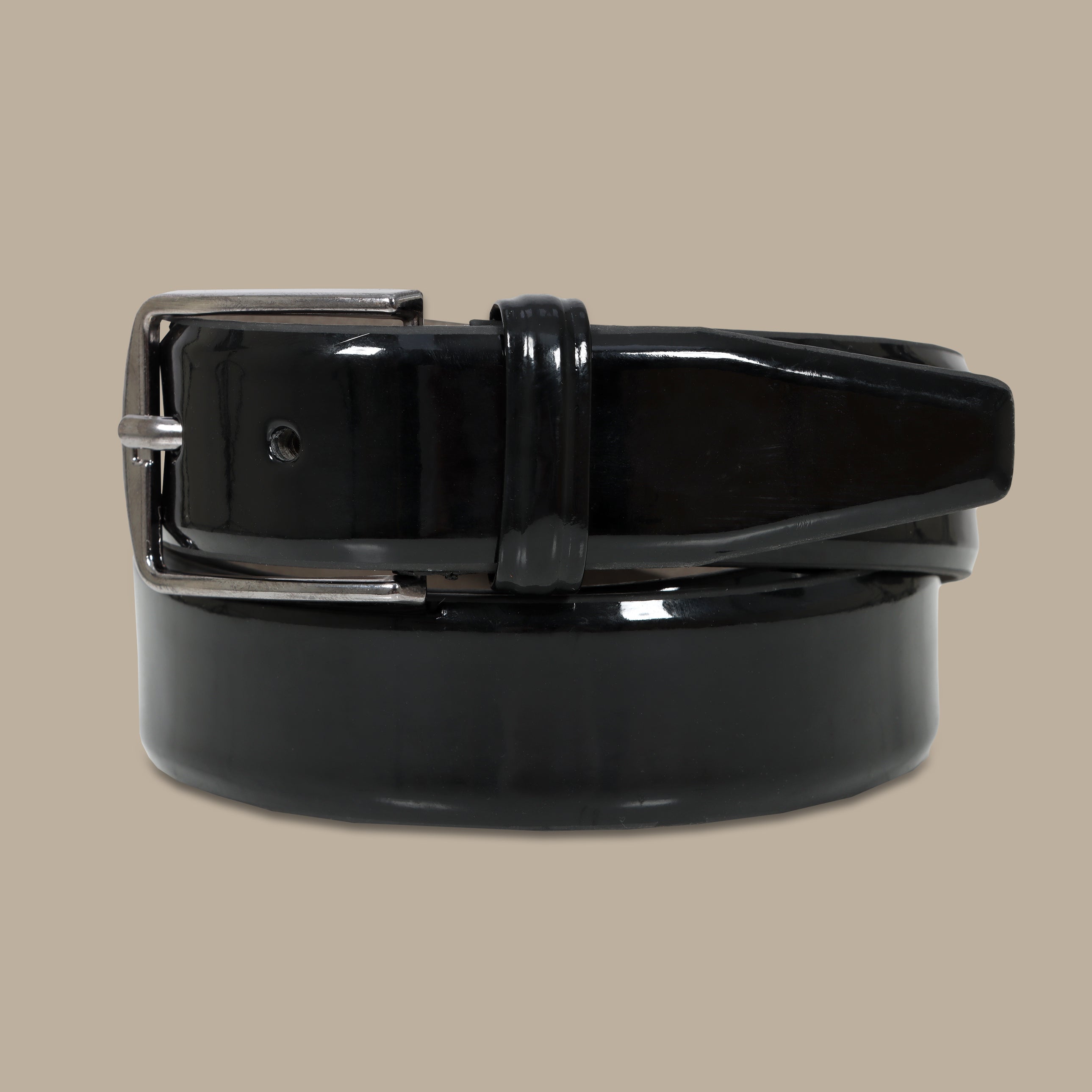 Black Shiny Tuxedo Belt: Sleek Style