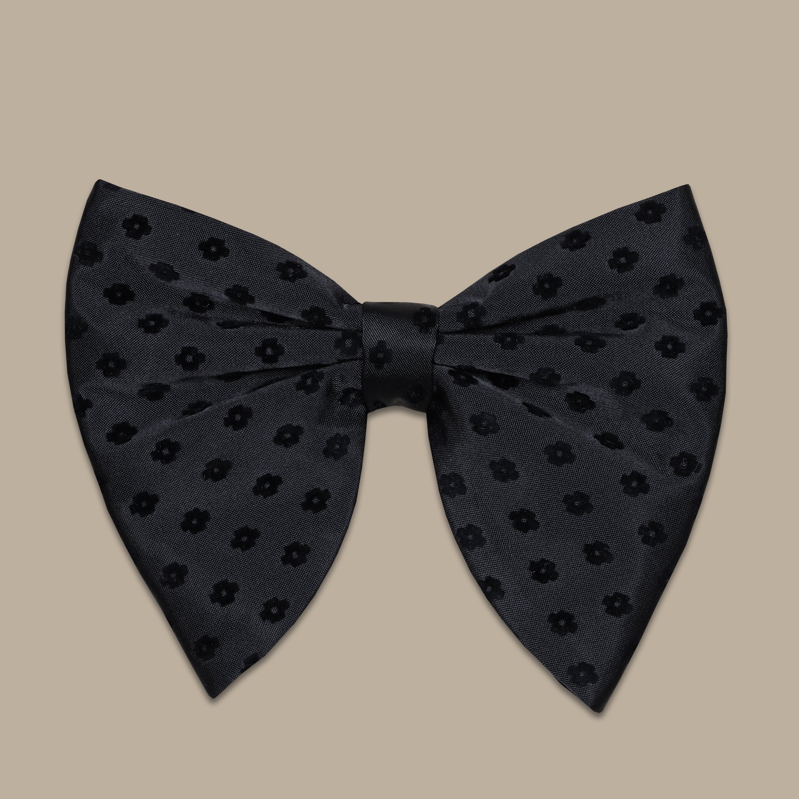 Floral Noir: Butterfly Bowtie in Black