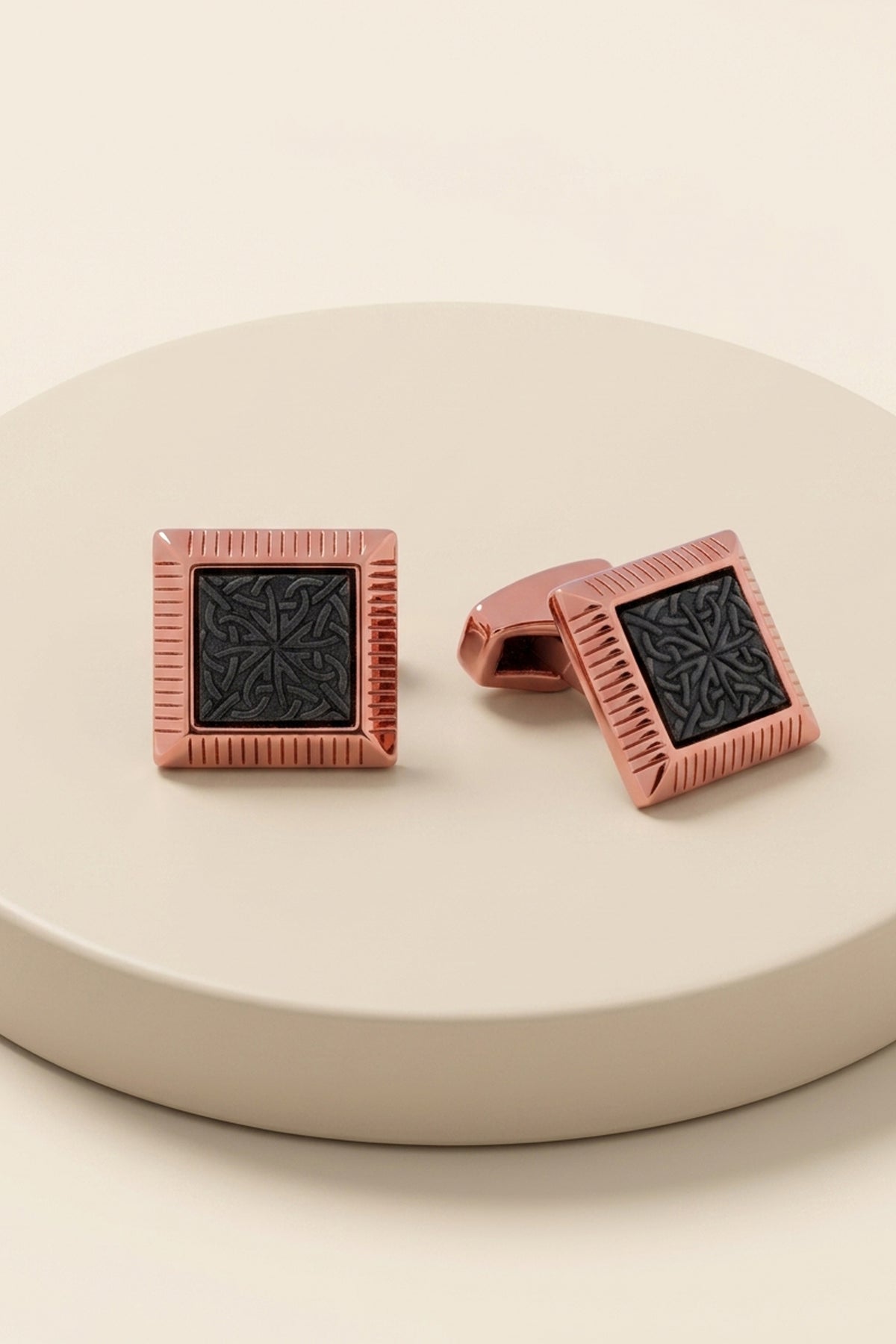 Rose Gold Square Cufflinks