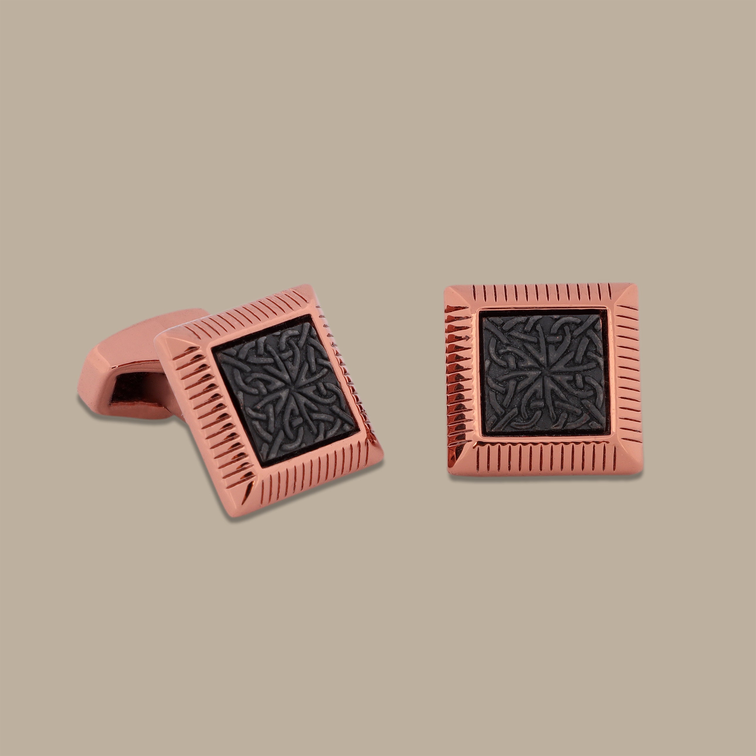 Rose Gold Square Cufflinks