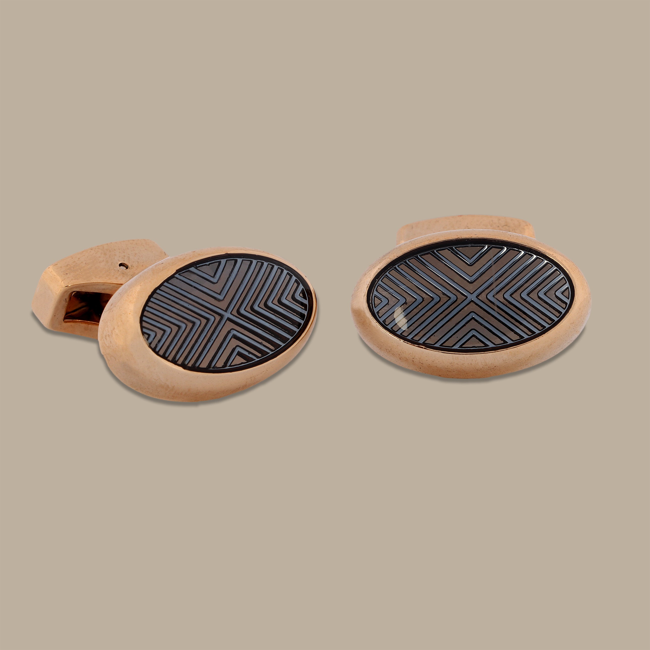 Oval Gold Cufflinks