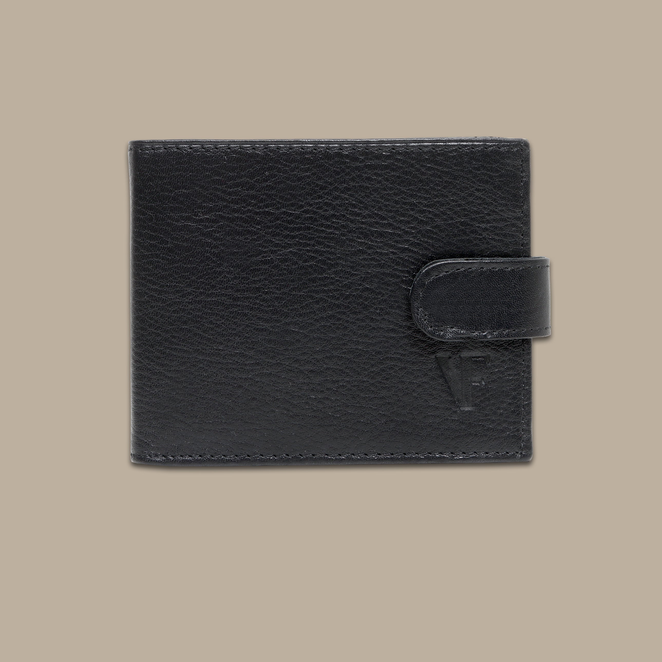 Jet Black Elegance: Stylish Wallet Flap Capsule for Timeless Sophistication