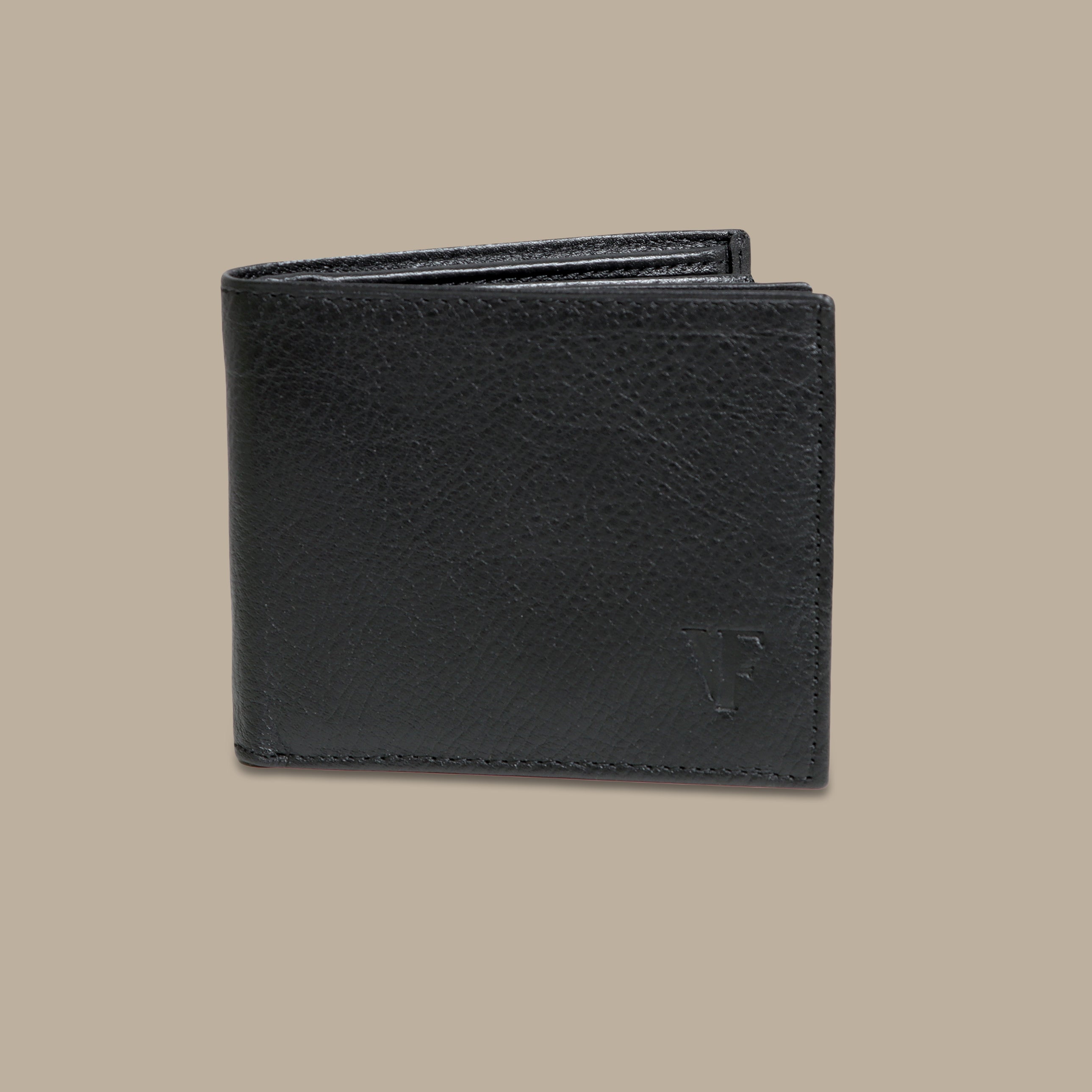 Essential Elegance: Black Basic Wallet with Structural Integrity