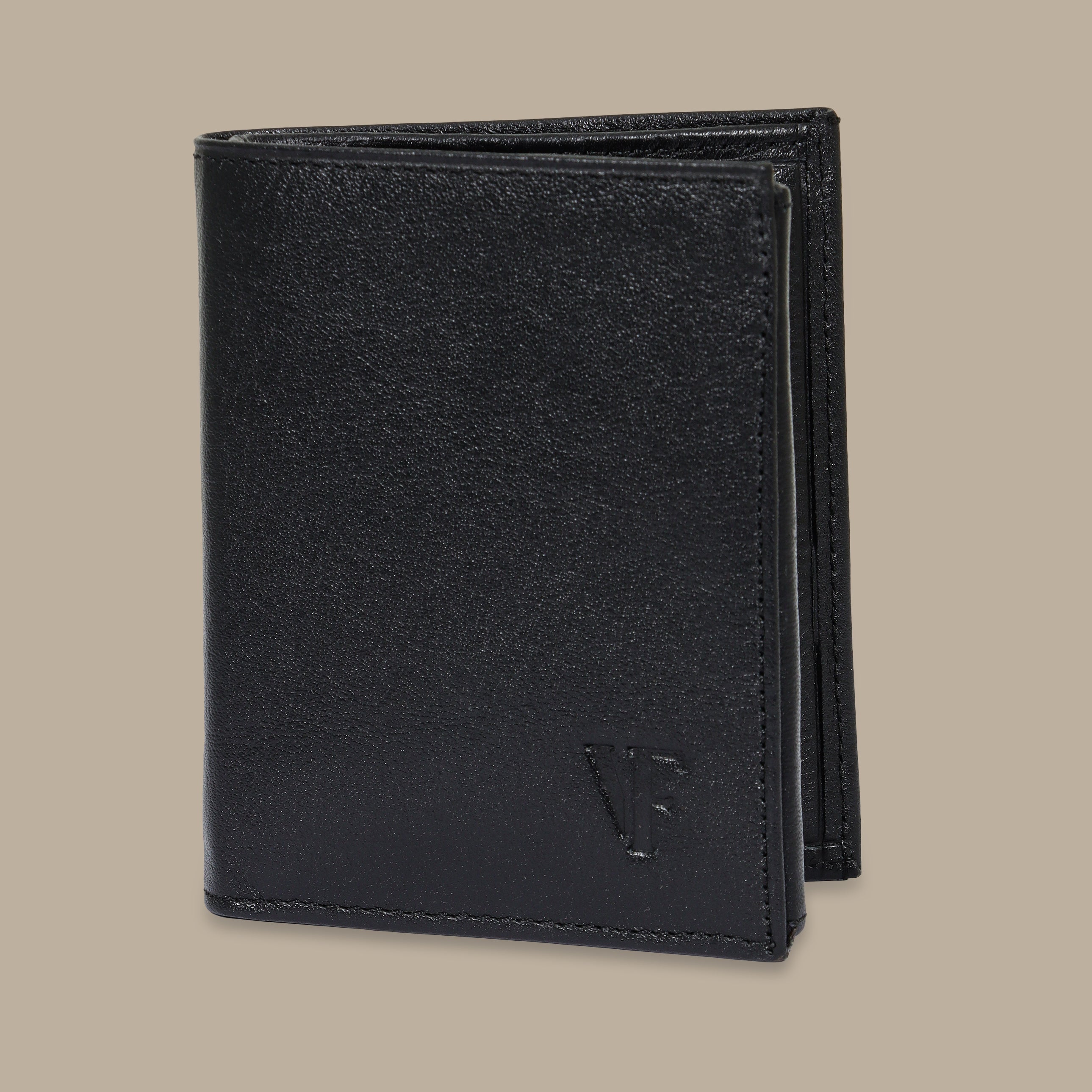 Black Structured Capsule Wallet