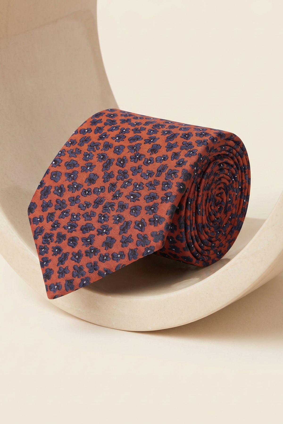 Havane Tie with Floral Print