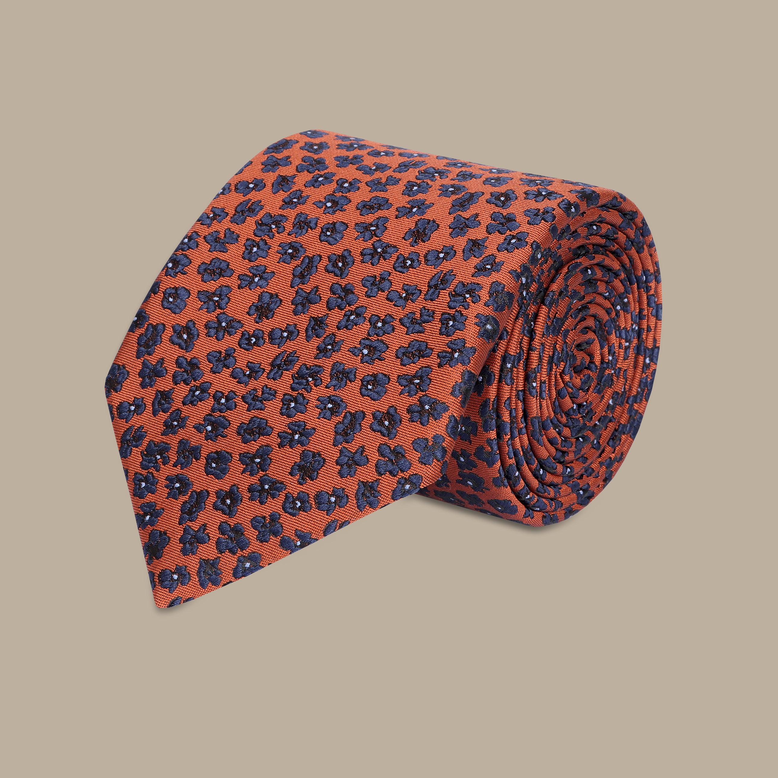 Havane Tie with Floral Print