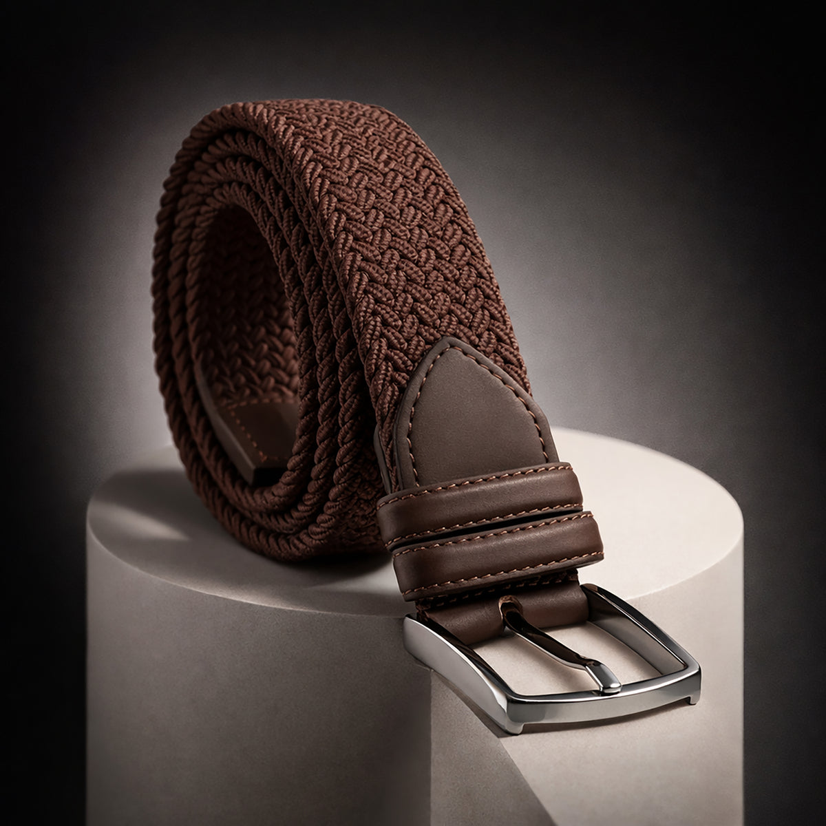 Earthy Elegance: Casual Brown Braided Belt