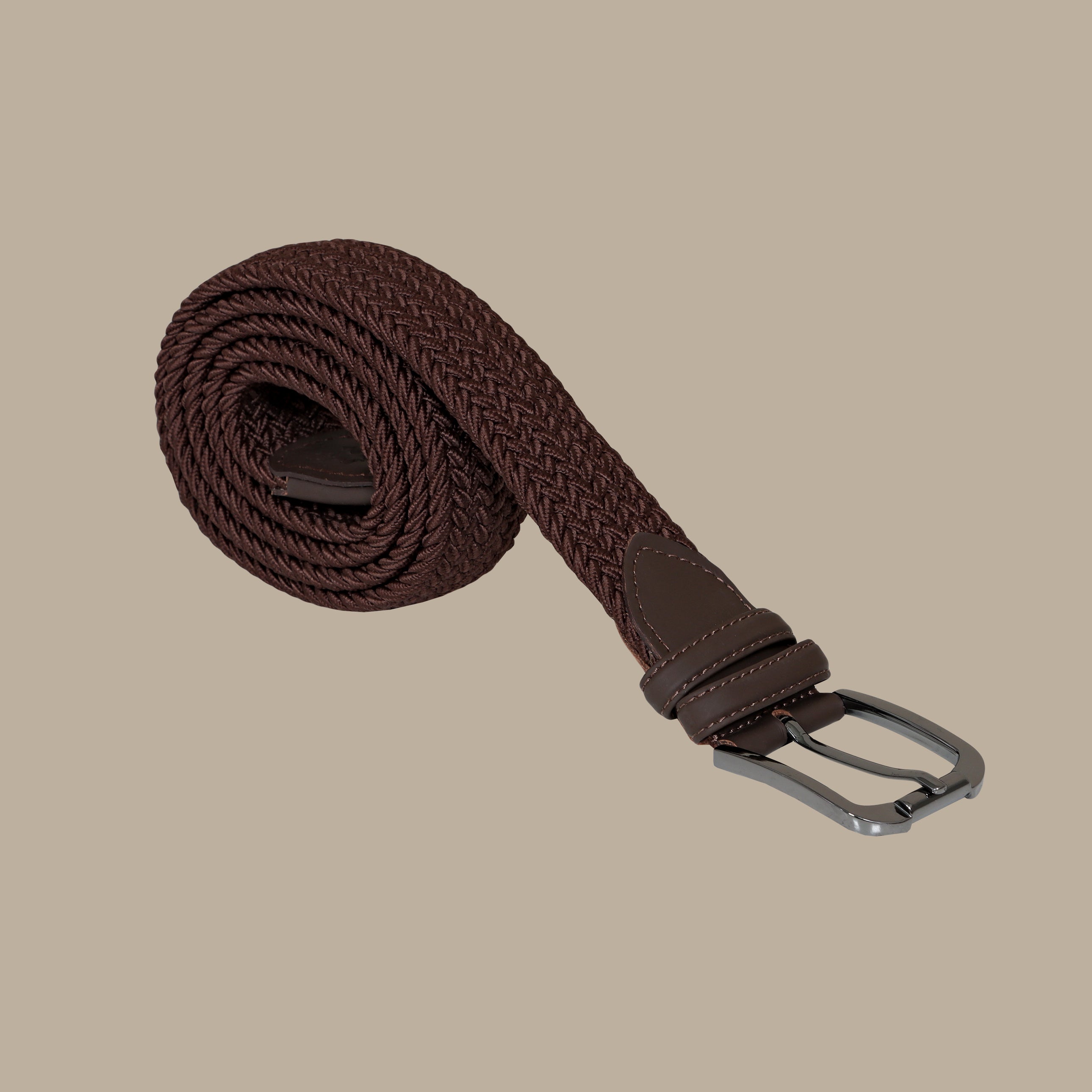 Earthy Elegance: Casual Brown Braided Belt