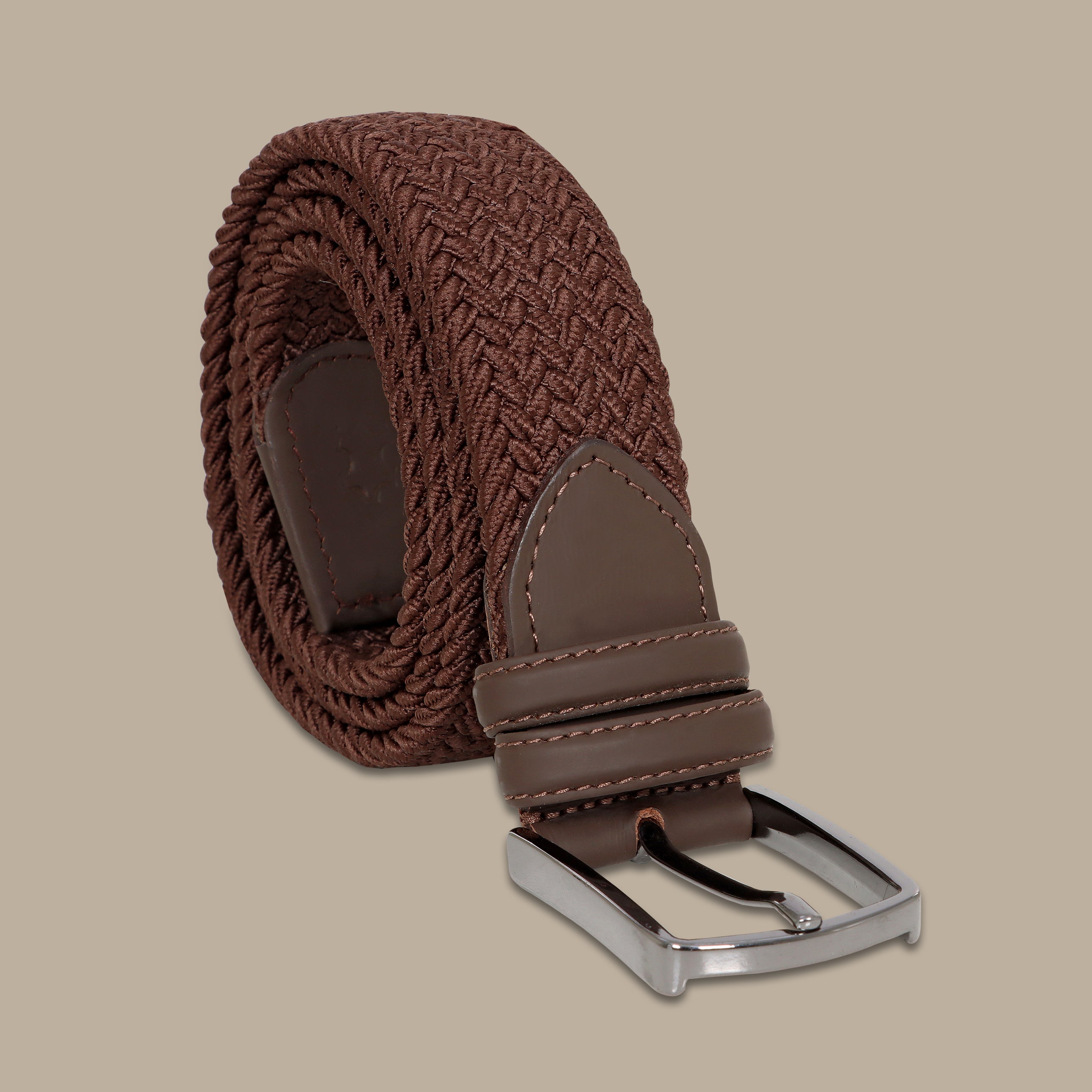 Earthy Elegance: Casual Brown Braided Belt