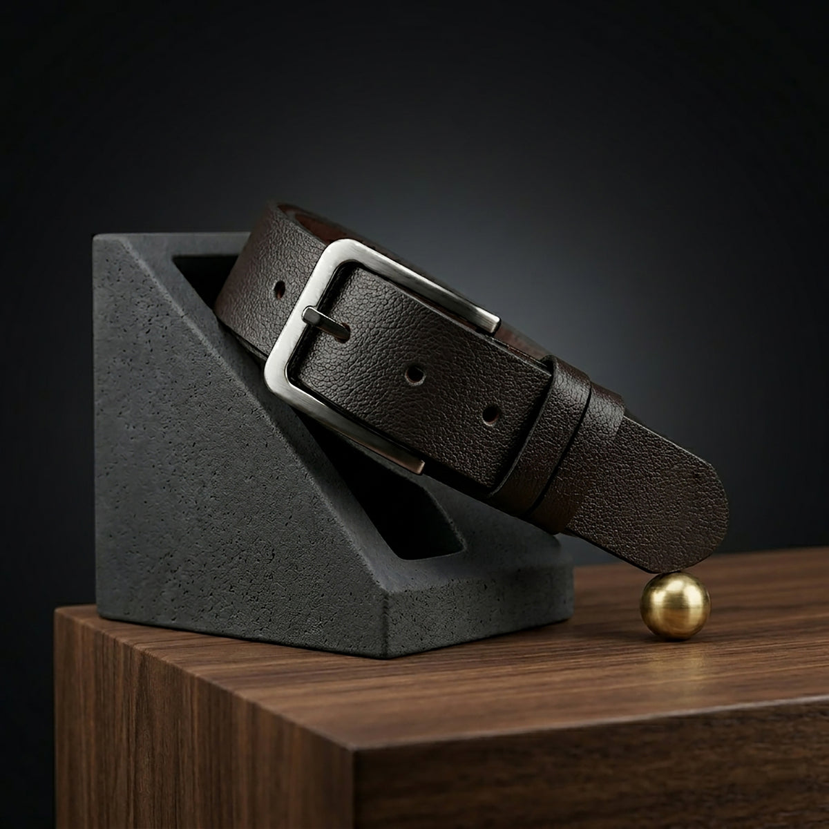 Brown Casual Plain Belt: Everyday Comfort