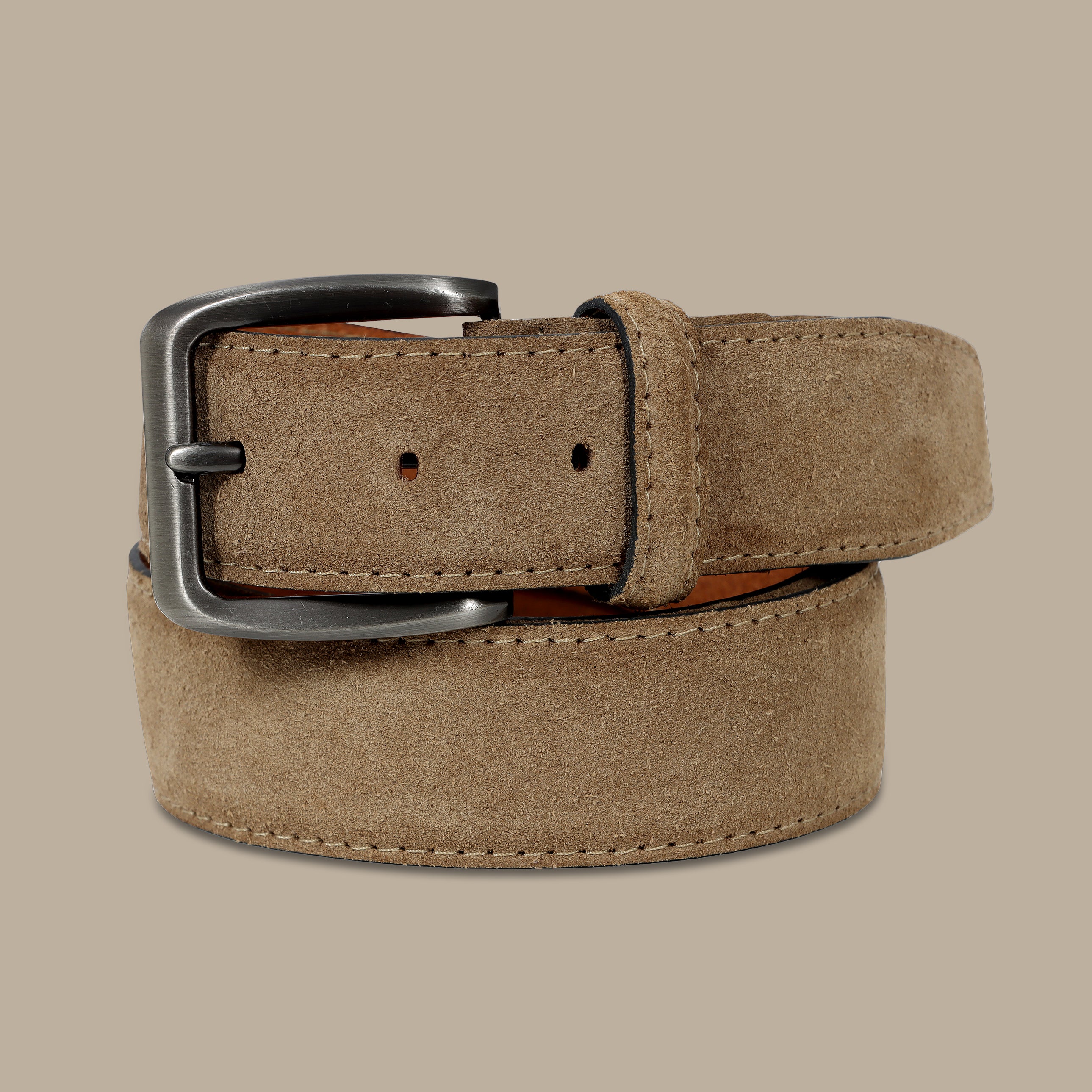 Velvet Touch: Beige Casual Belt