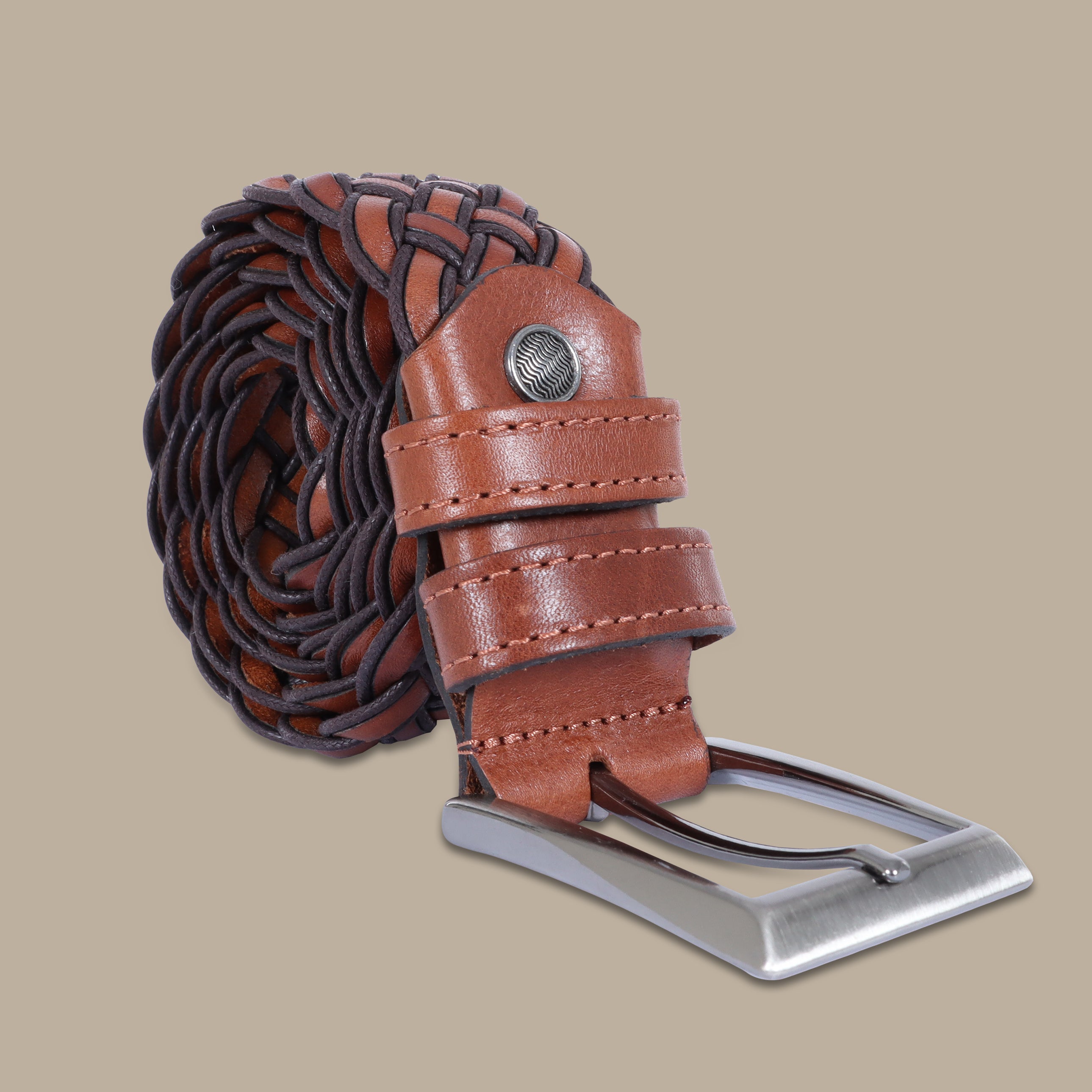 Brown Braided Belt