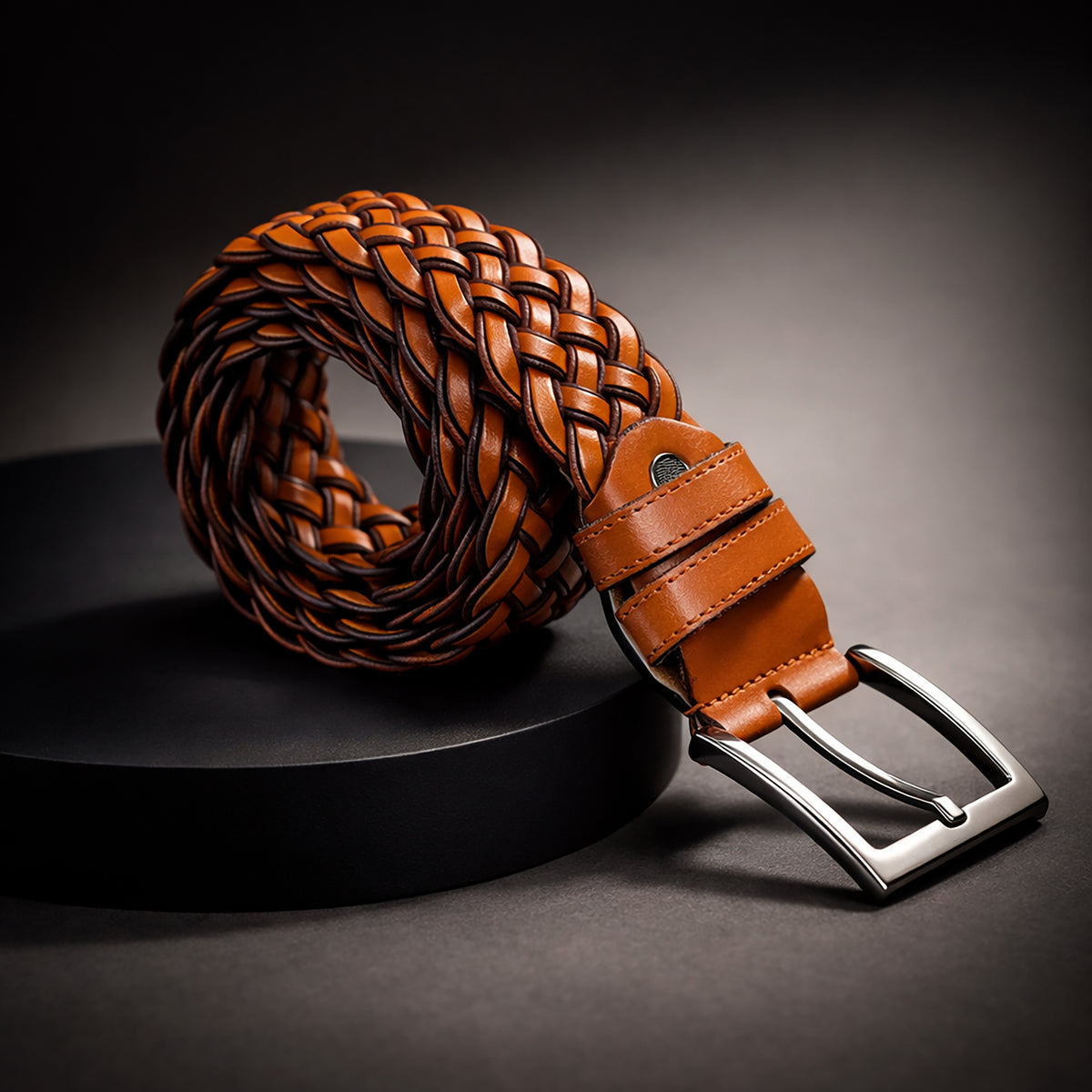 Frozen Whiskey: Havan Brown Braided Belt