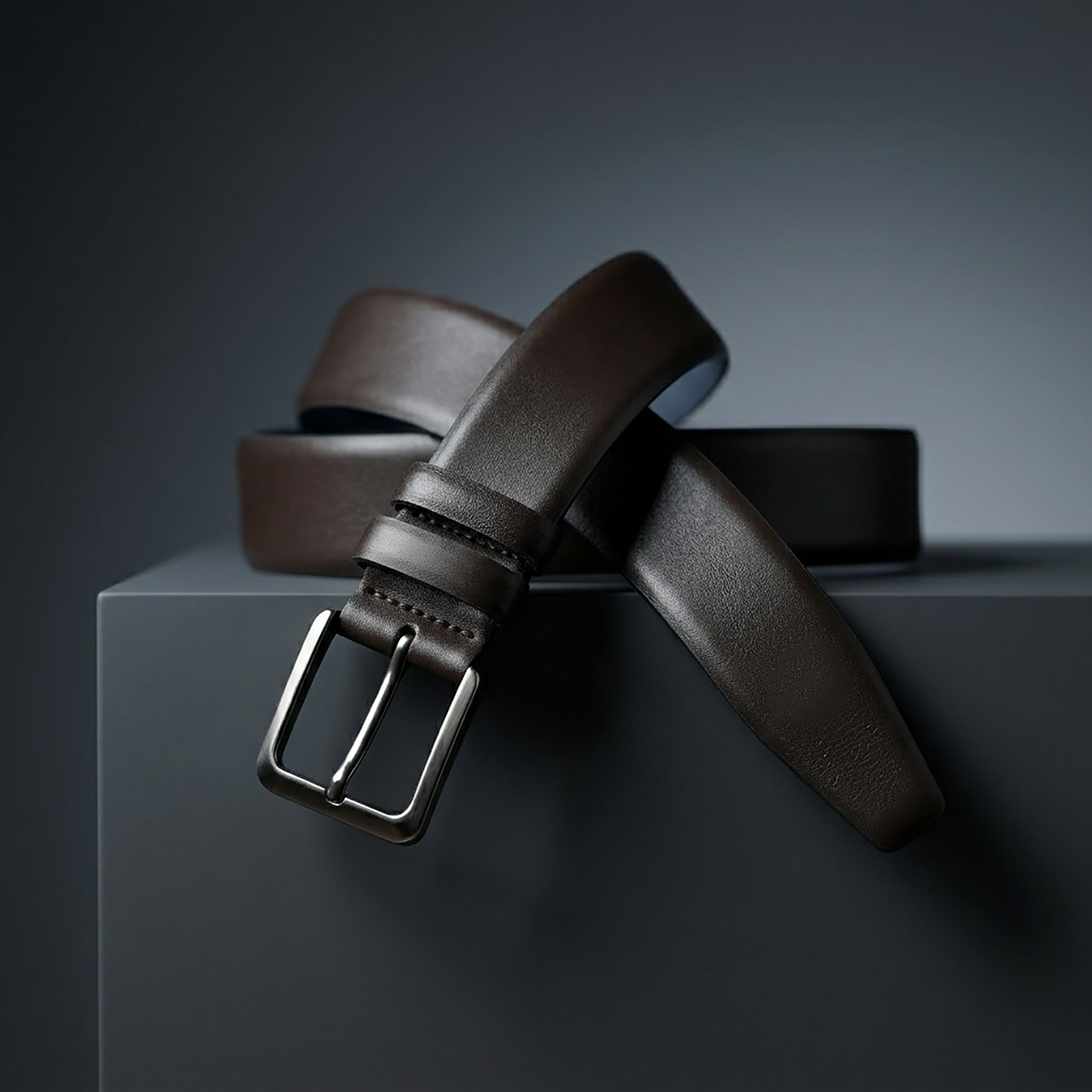 Basic Brown Leather Nubuck Belt: Timeless Simplicity