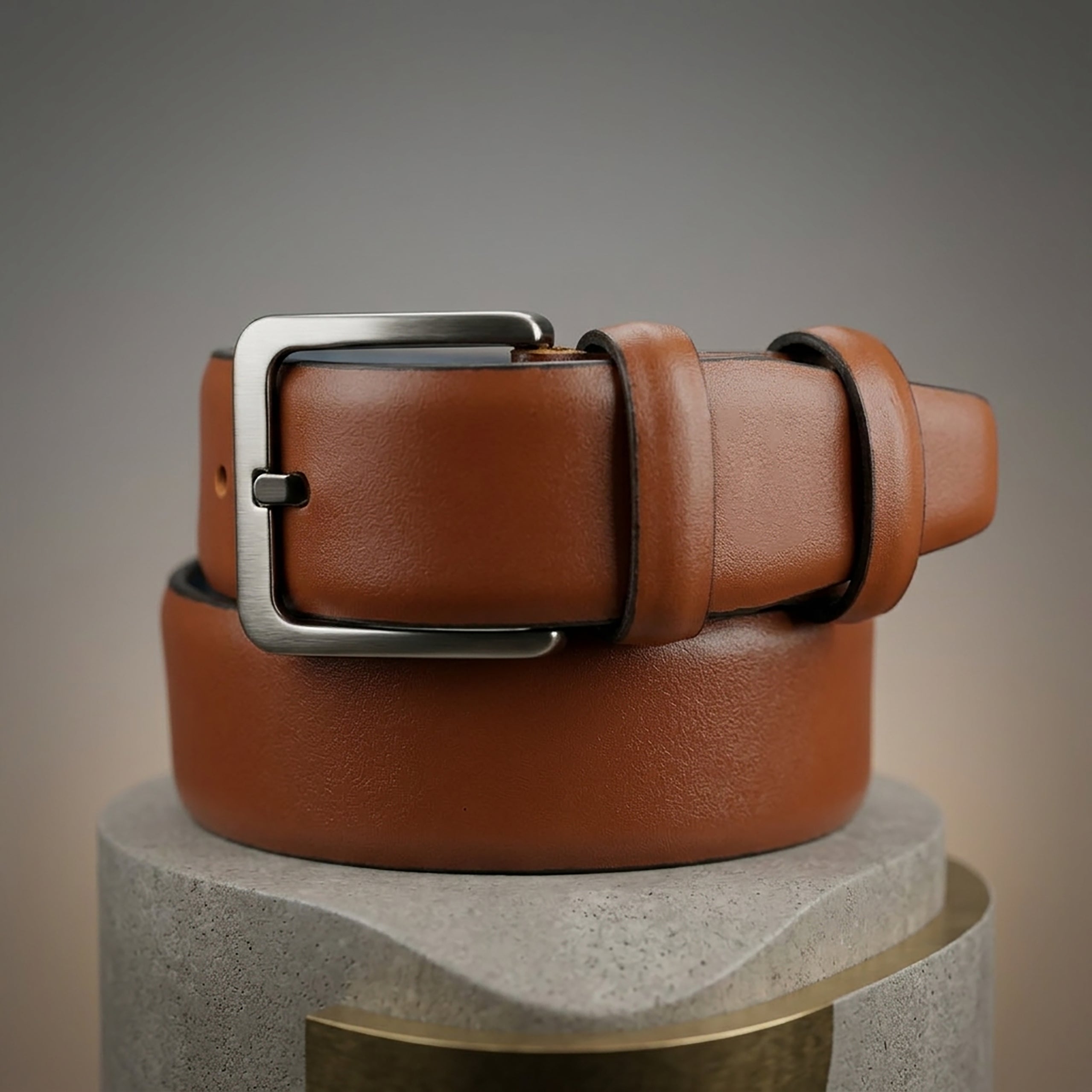Timeless Craft: Havane Nubuck Leather Belt