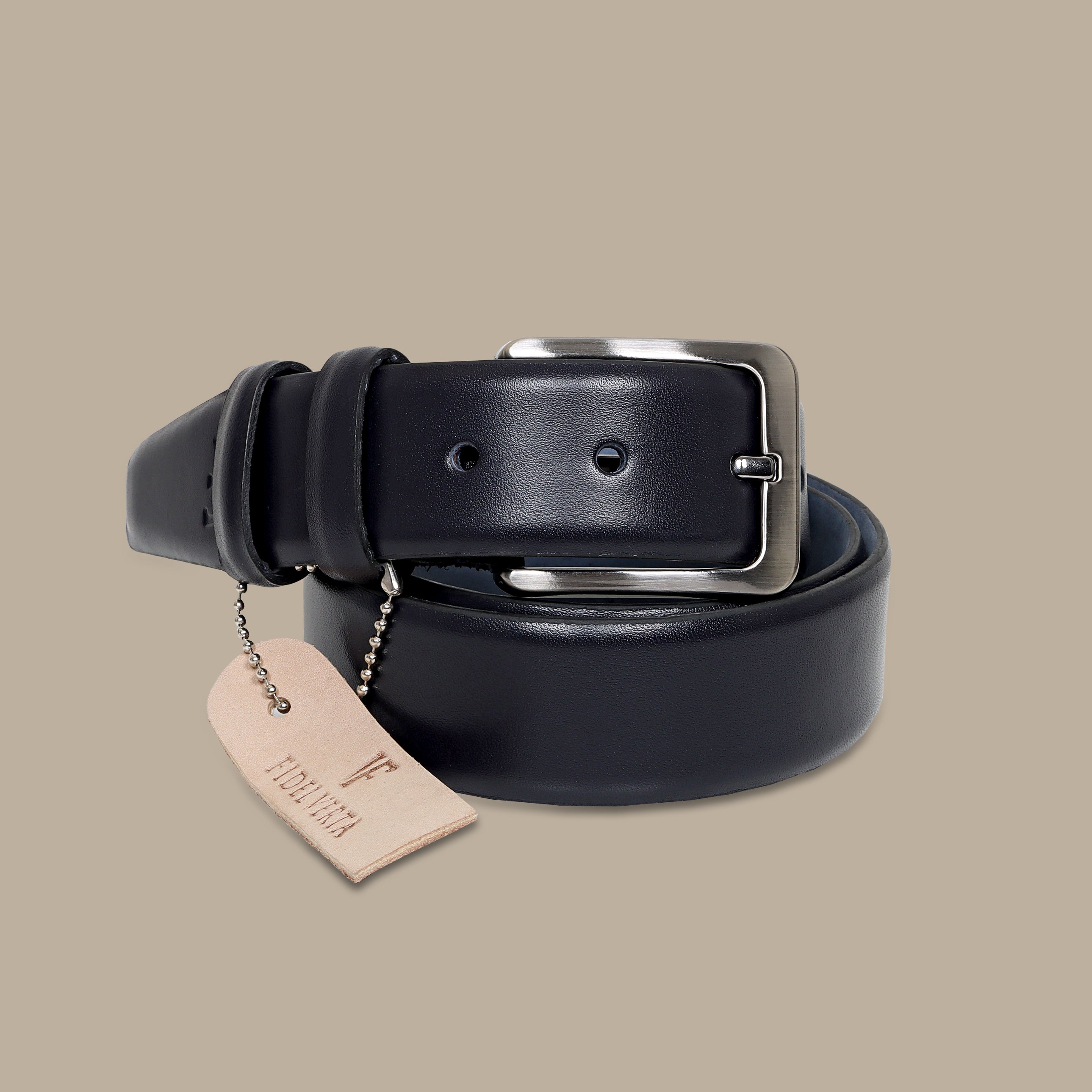 Navy Leather Nubuck Belt: Everyday Elegance