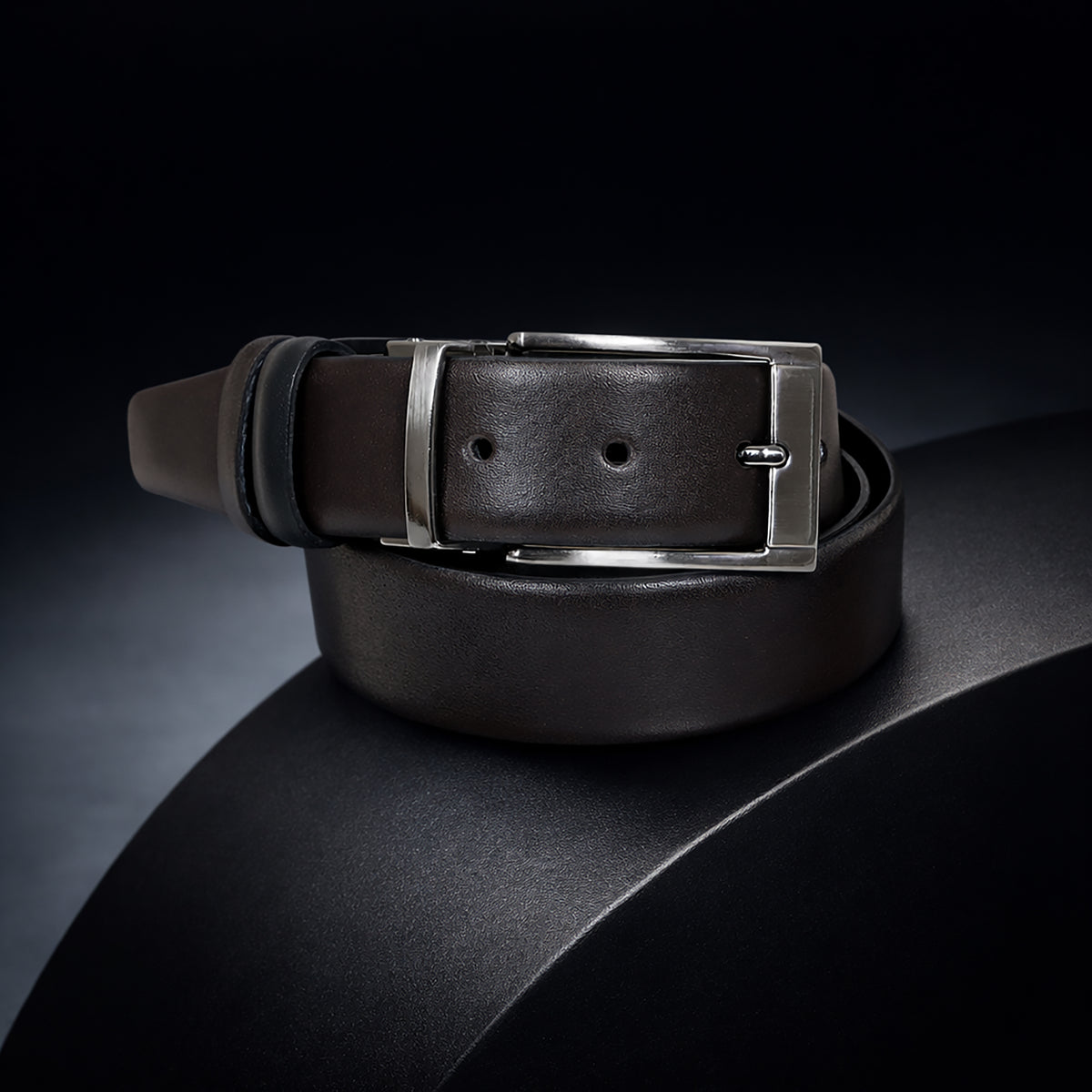 Black/Brown Reversible Leather Belt