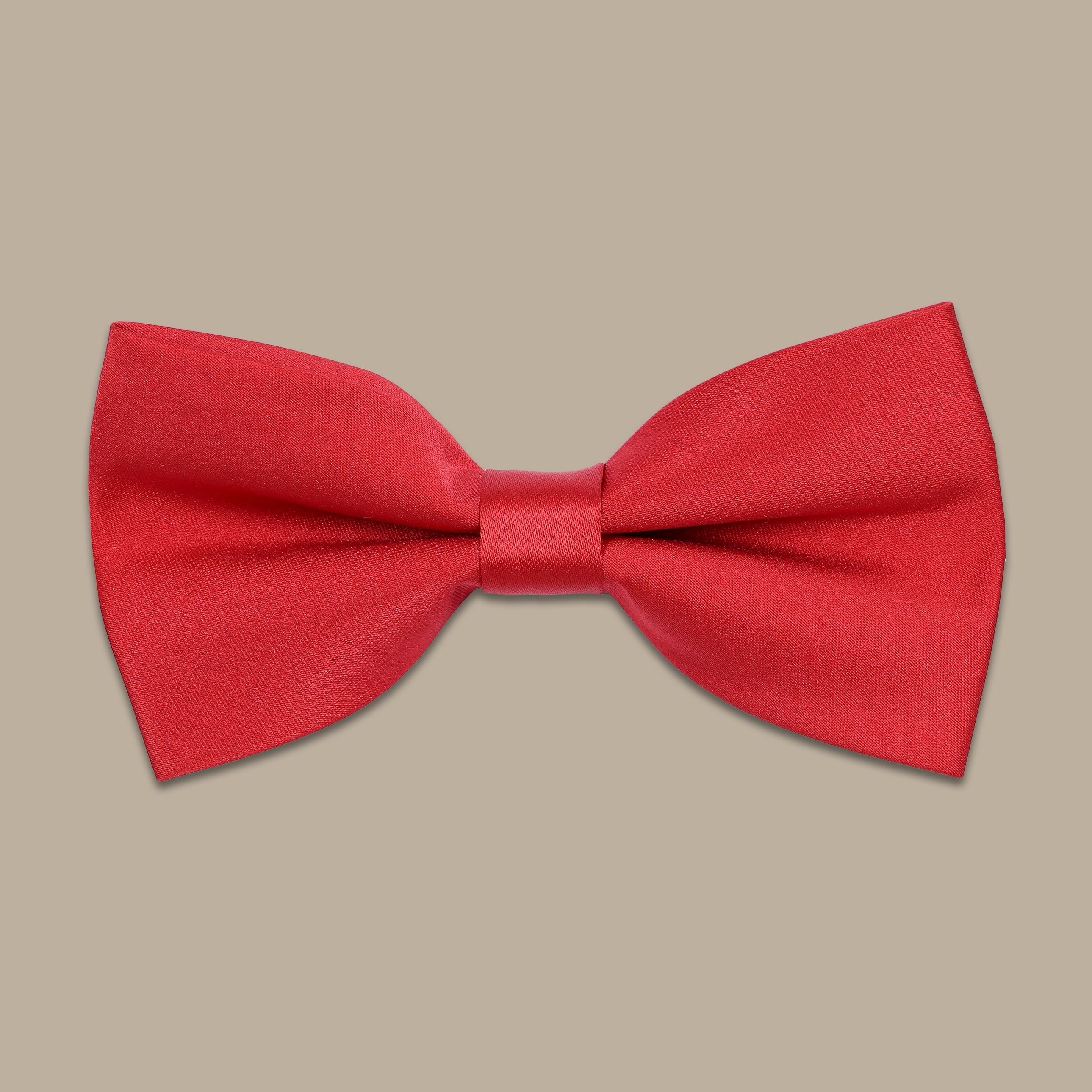 Basic Satin Red Bowtie