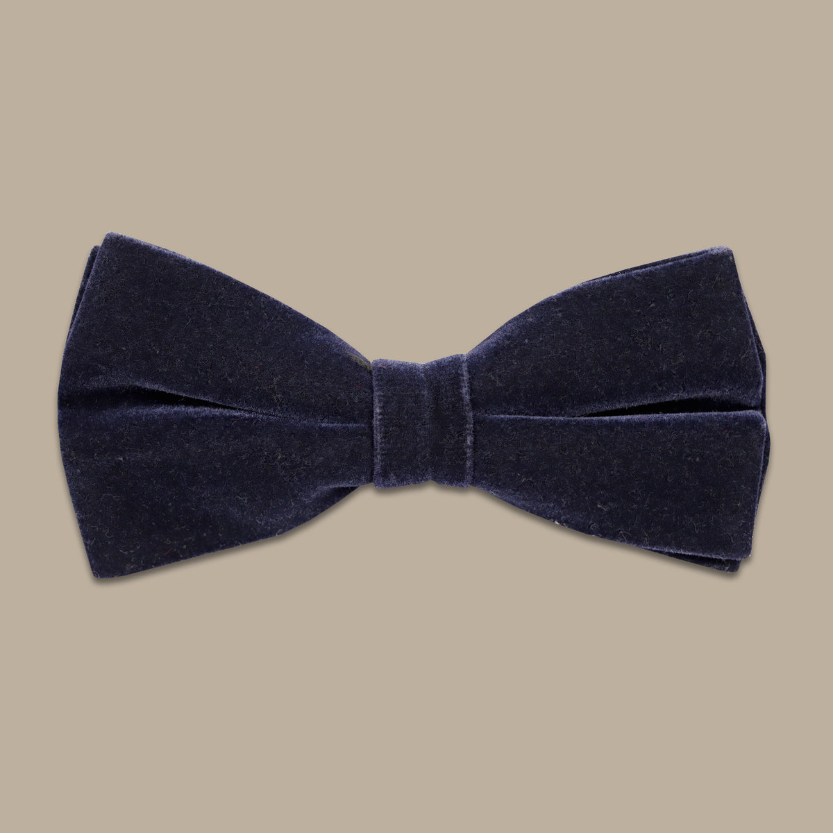 Navy Blue Basic Velvet Bowtie