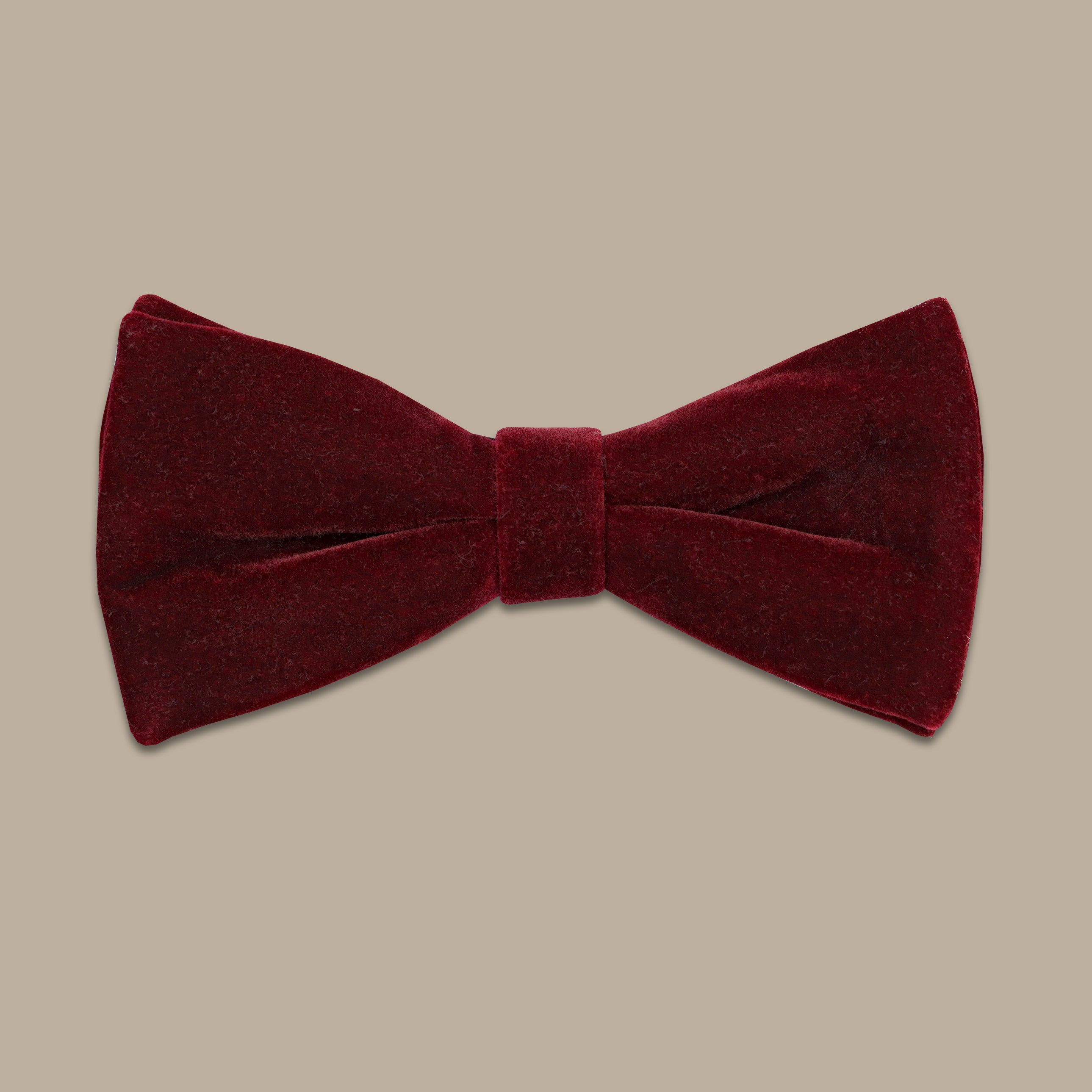 Dark Burgundy Bowtie Basic Velvet