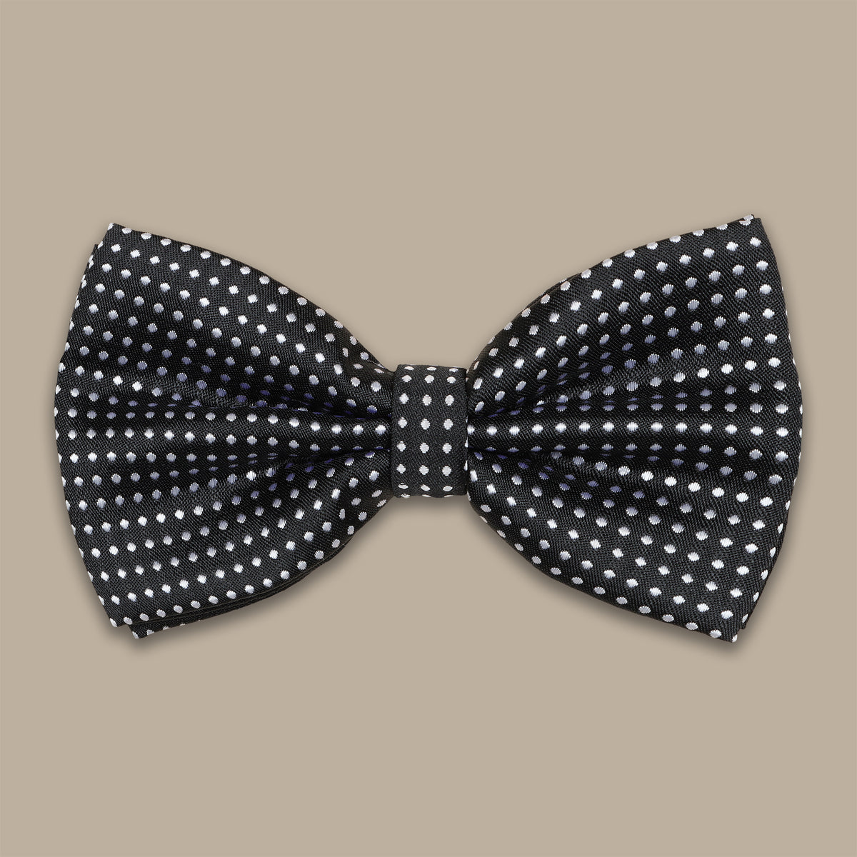 Classic Polka Dot Black & White Bow Tie