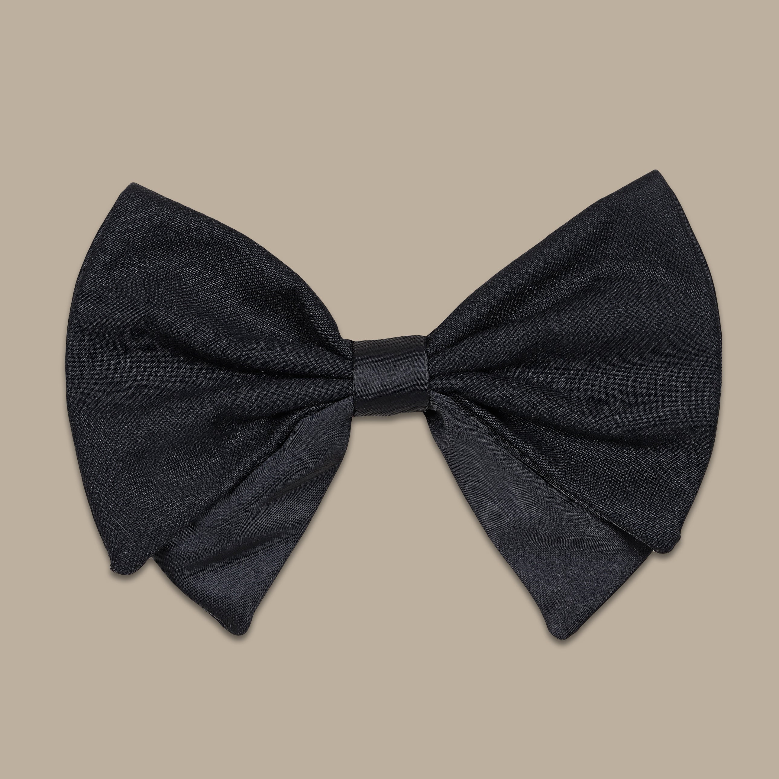 Satin Double Black Bowtie