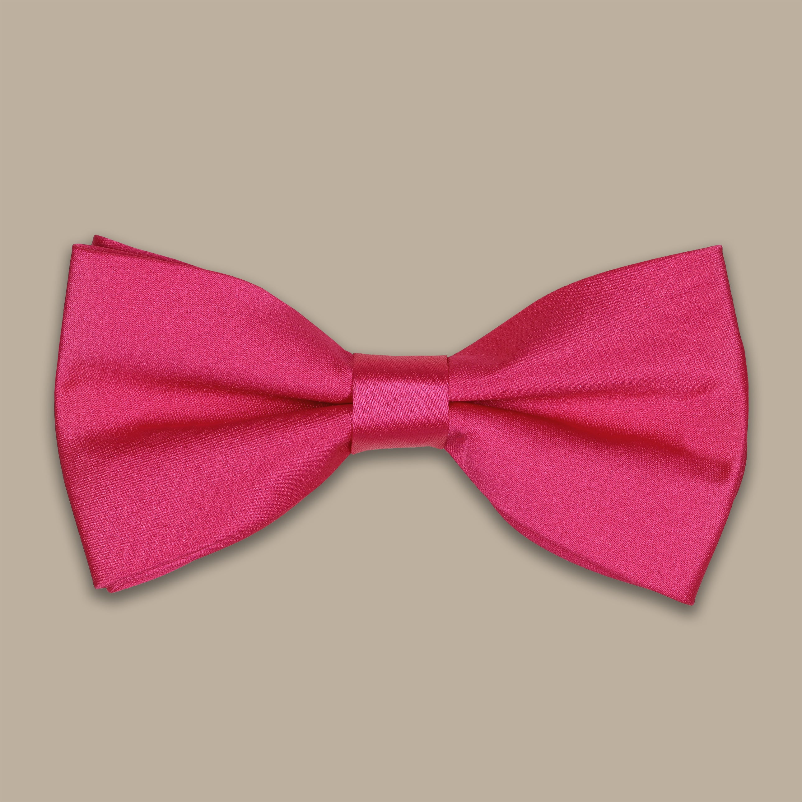 Chic Pink Rose Bow Tie